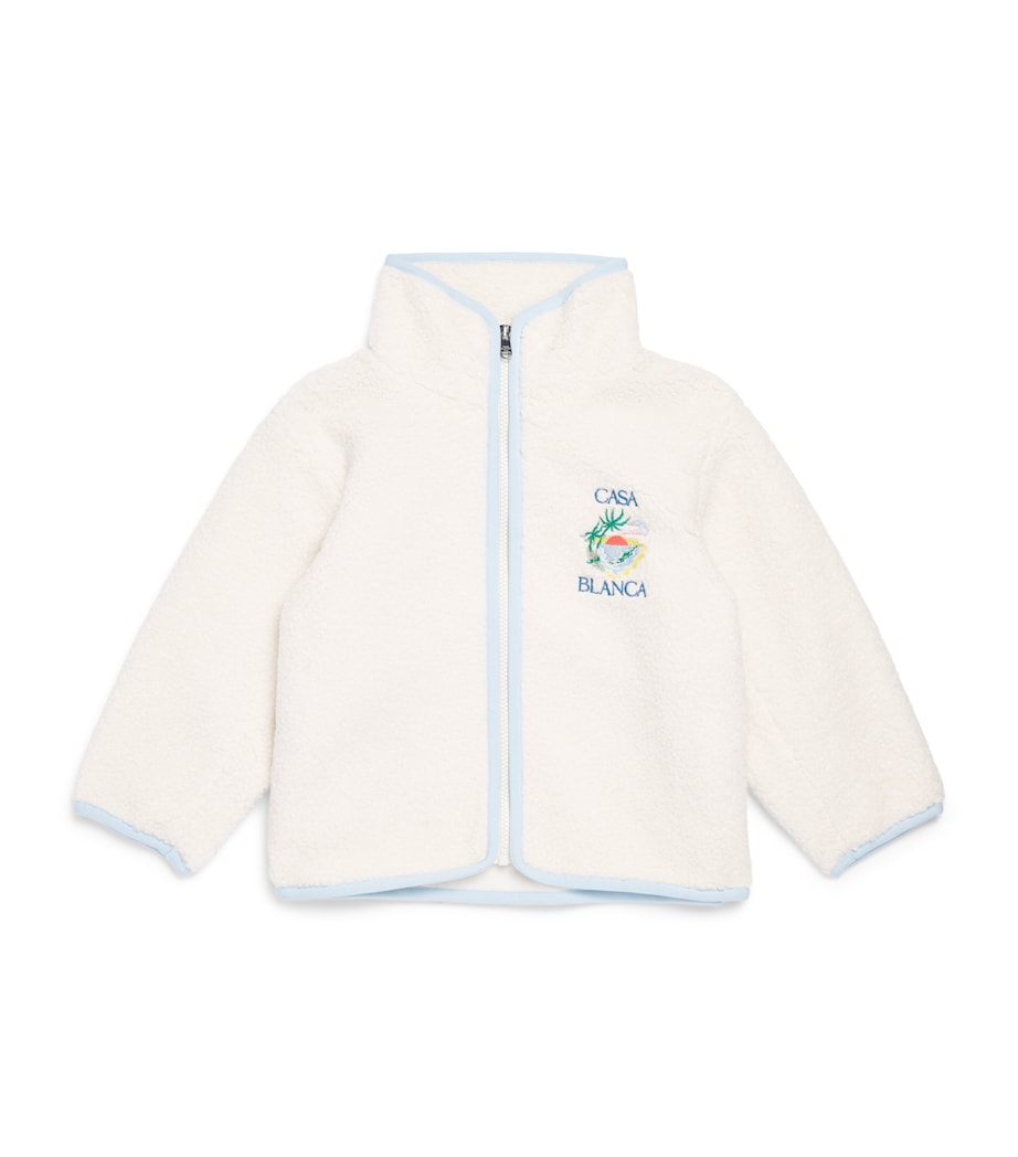 Casablanca Kids CASA SWEATS FZ KIDS FLEECE JACKET . Phantasm Agora Embr Image 1
