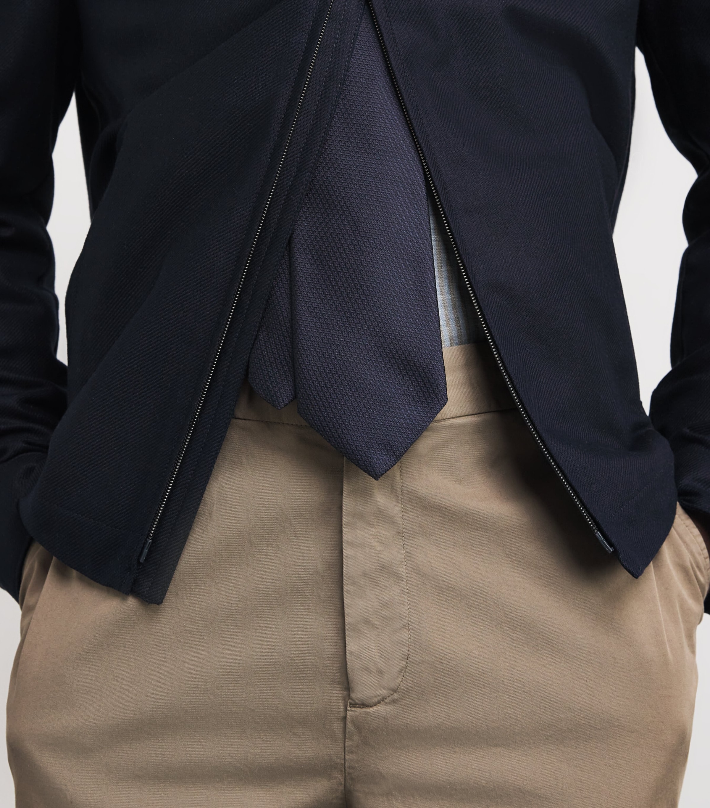 Silk Jacquard Tie NAVY Image 3