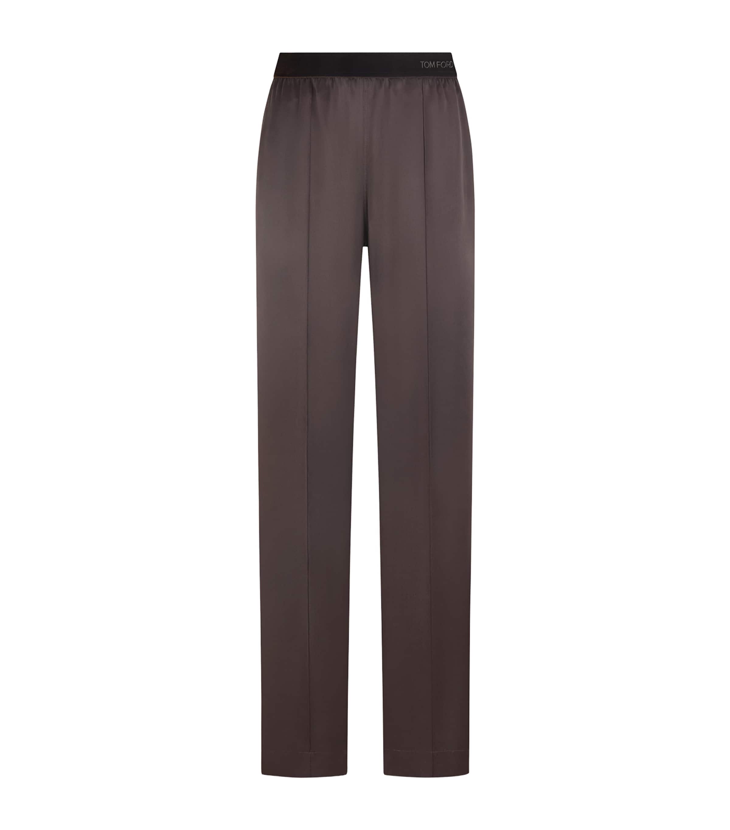 TOM FORD Womens Silk Satin Pyjama Trousers Edb Image 1