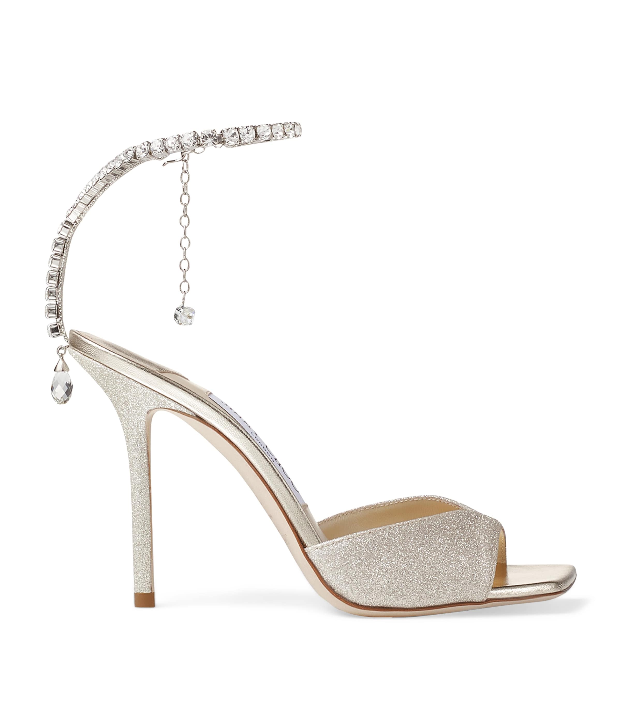 Jimmy Choo Saeda 100 Sandals In Gold