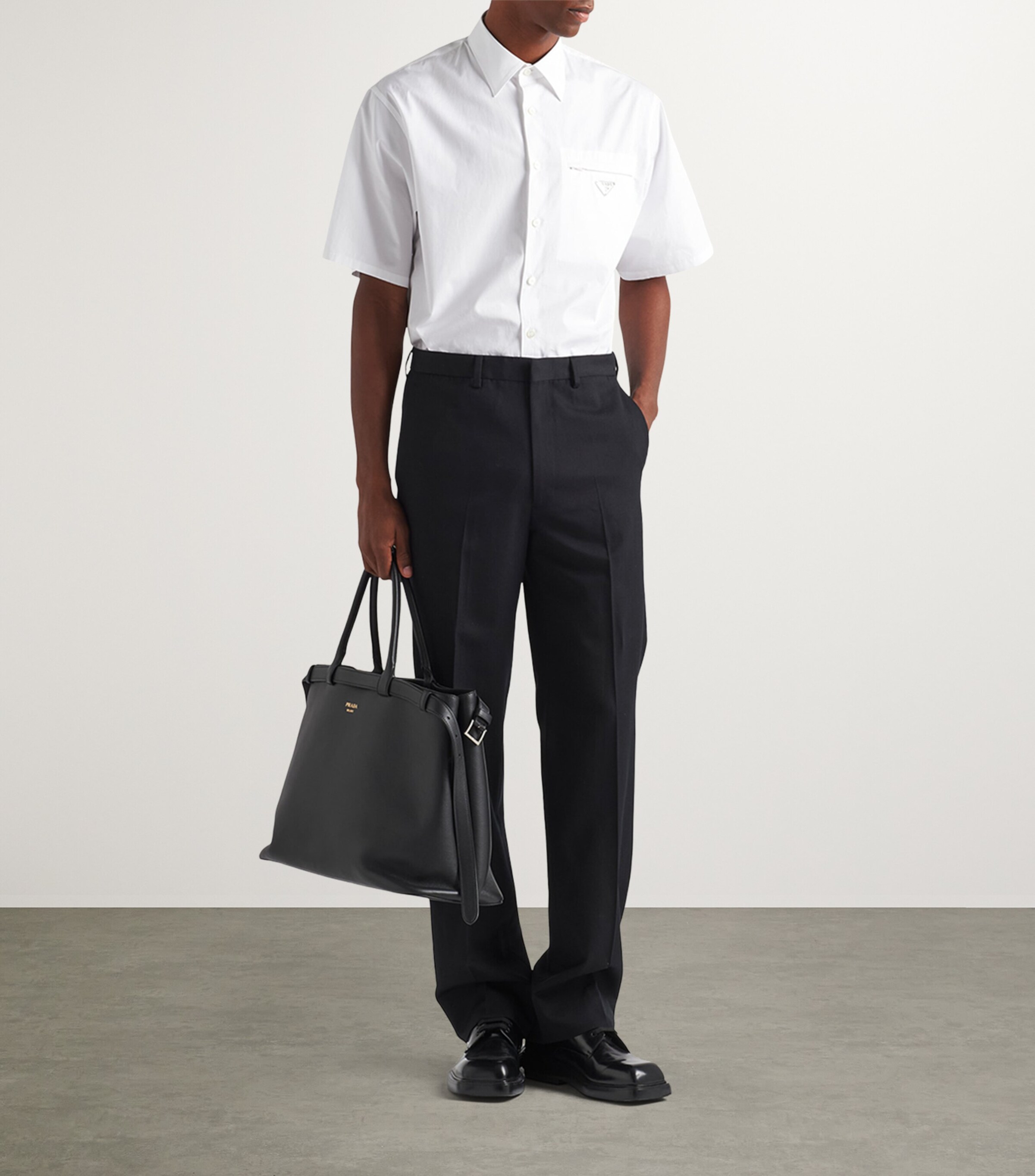Prada Mens Cotton Short-Sleeve Shirt Image 2