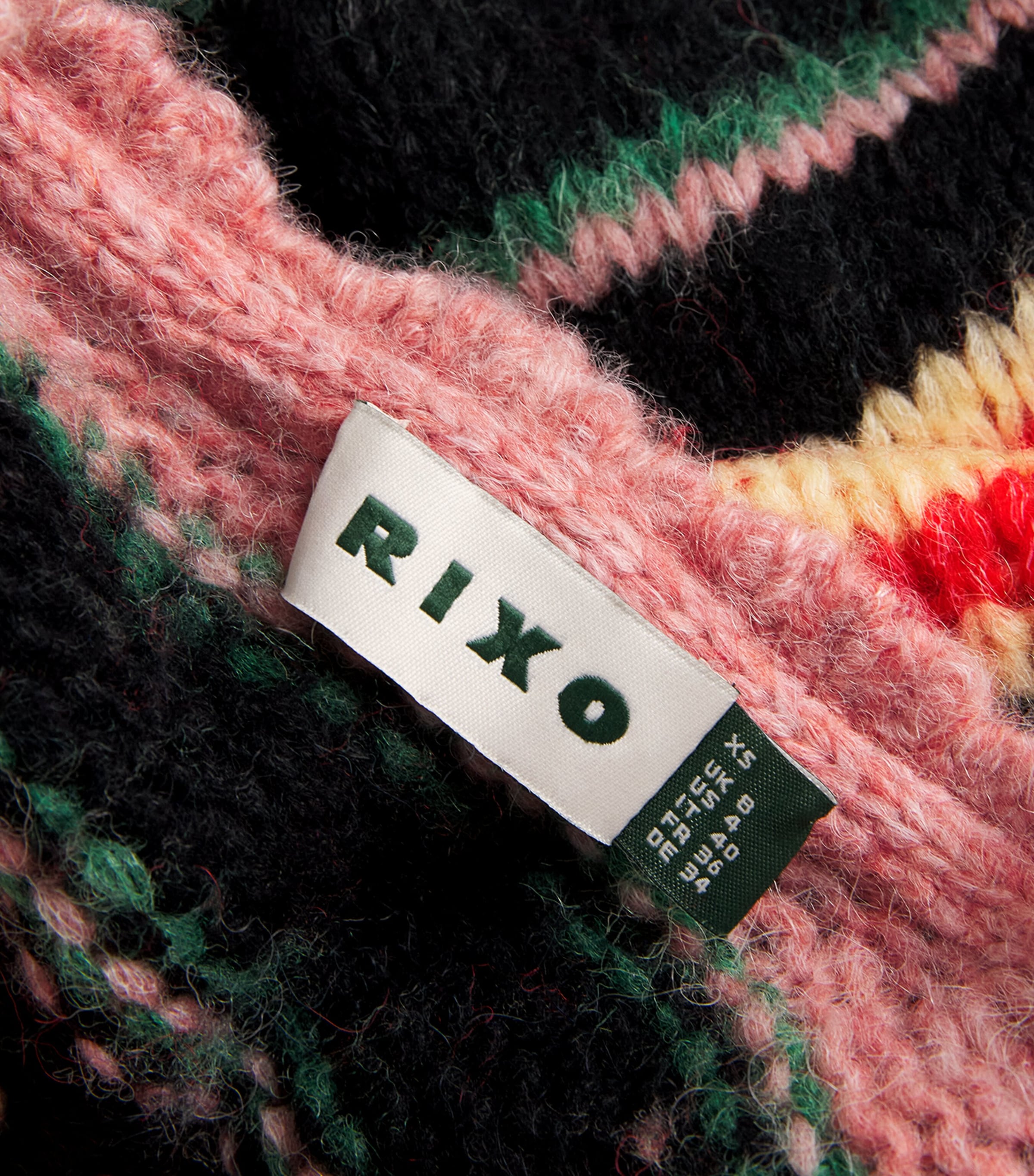 Rixo Womens Wool-Blend Stripe Wrap Sweater Kelly Stripe Multi Image 6