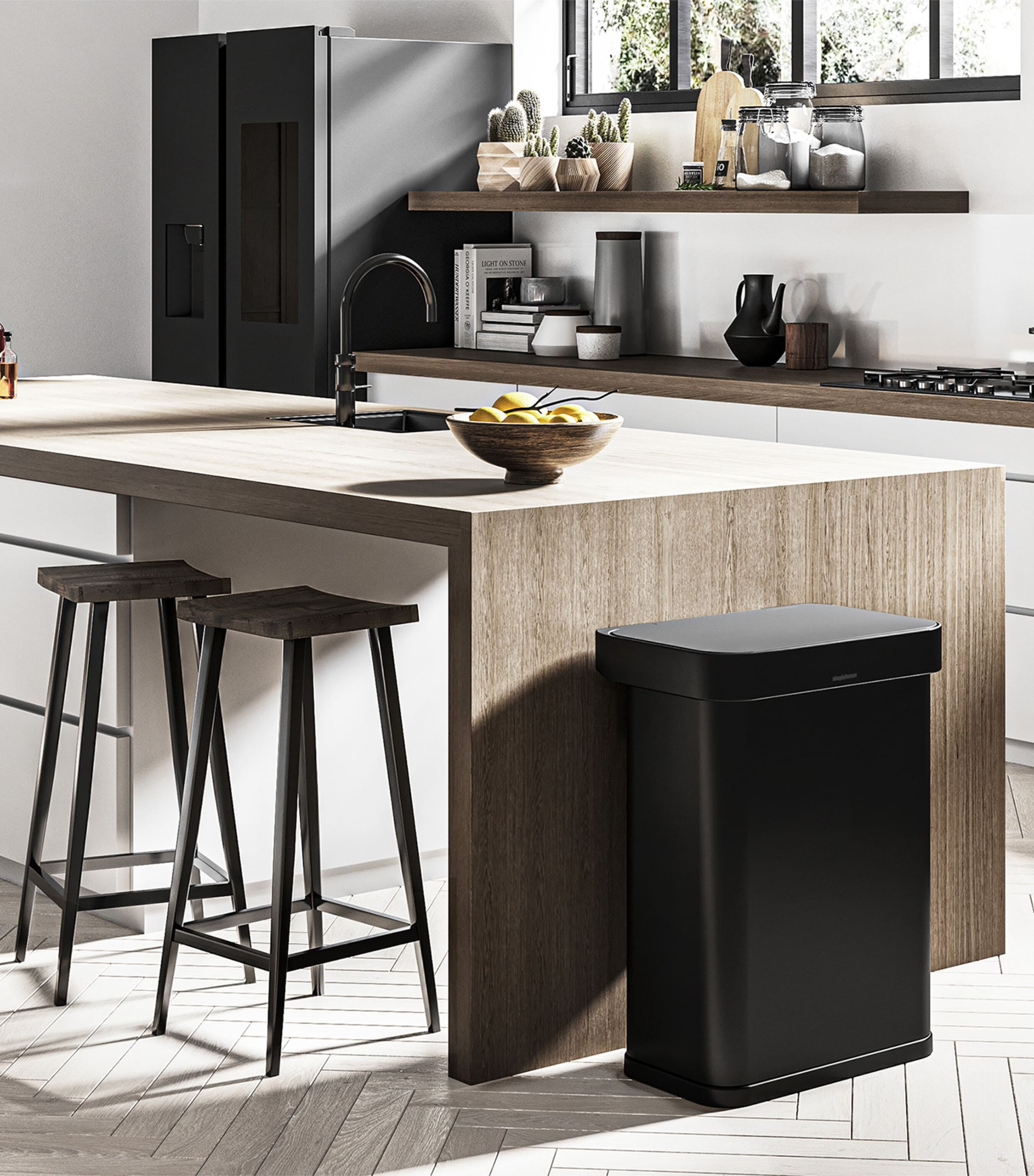 Rectangular Sensor Bin (58L) BLACK Image 2