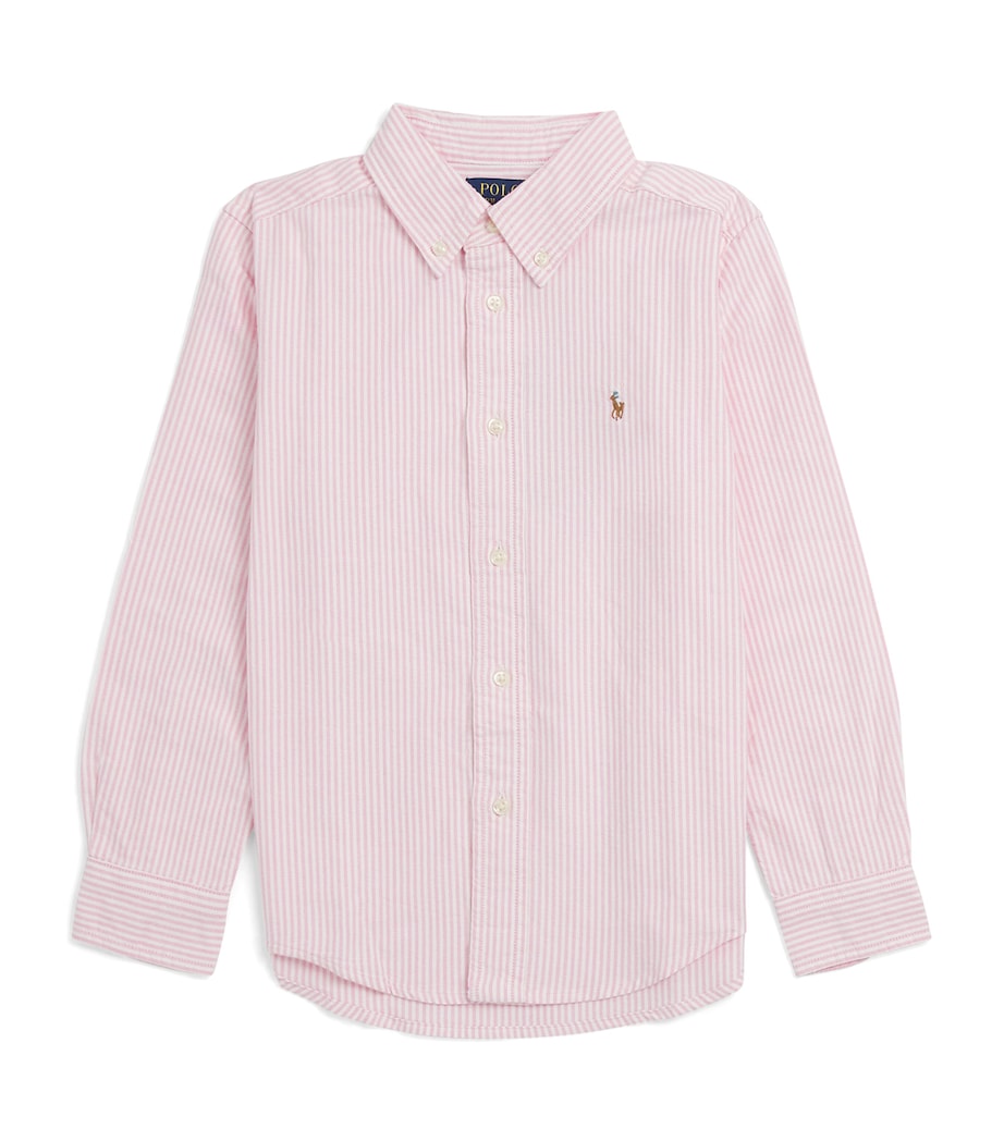 Ralph Lauren Kids Cotton Oxford Logo Shirt (2-7 Years) Pink Mu Image 1