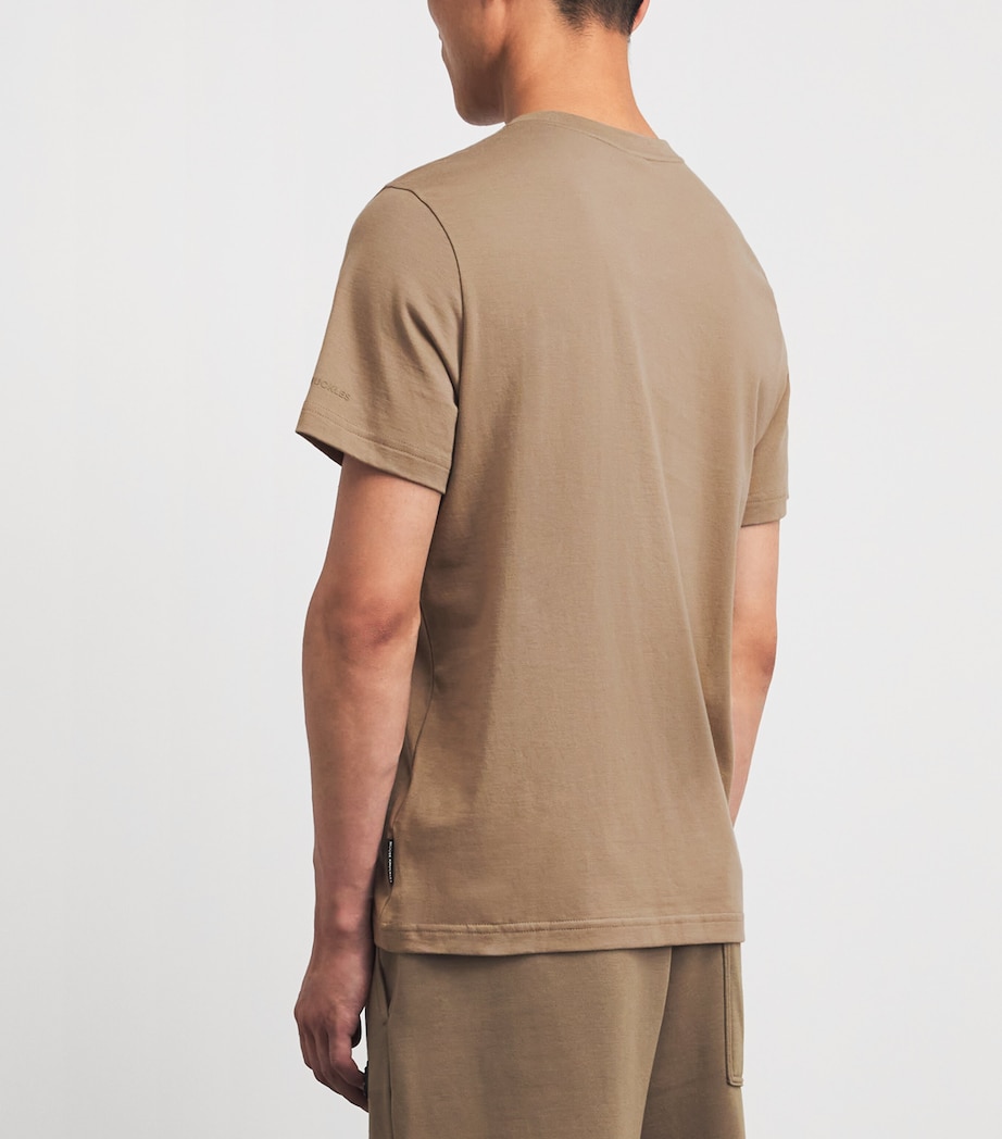 Moose Knuckles Mens Cotton Crescent T-Shirt Ashen Image 5