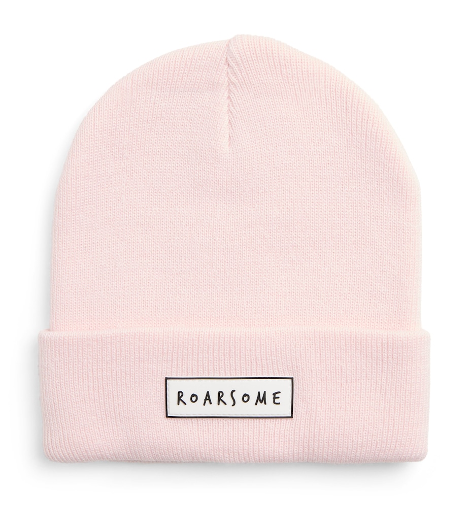 Knitted Logo Beanie PINK Image 1