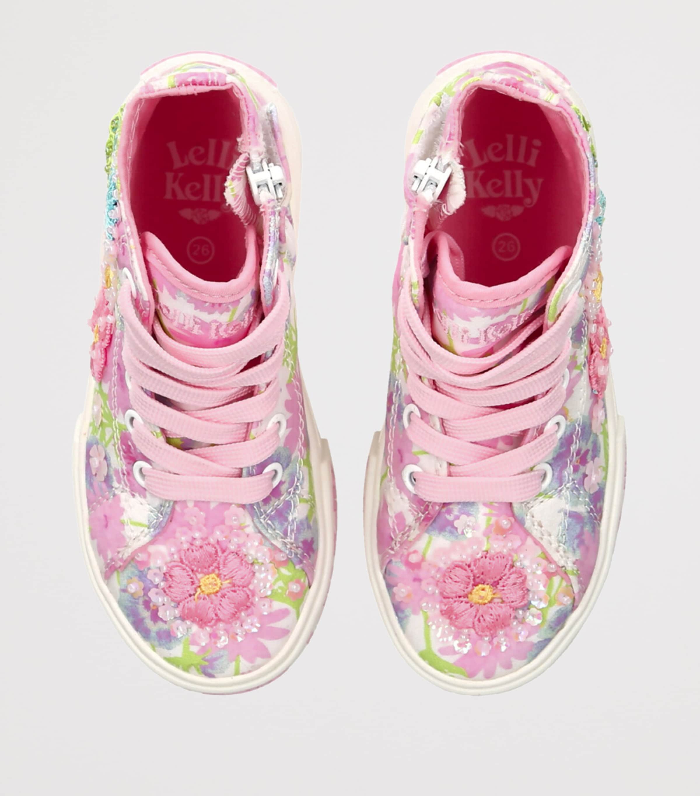 Lelli Kelly Eloise High-Top Sneakers Pink Comb Image 4