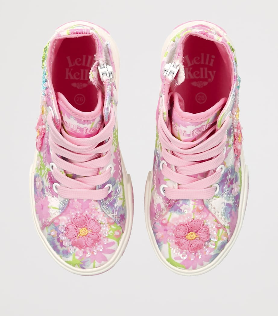 Lelli Kelly Eloise High-Top Sneakers Pink Comb Image 4