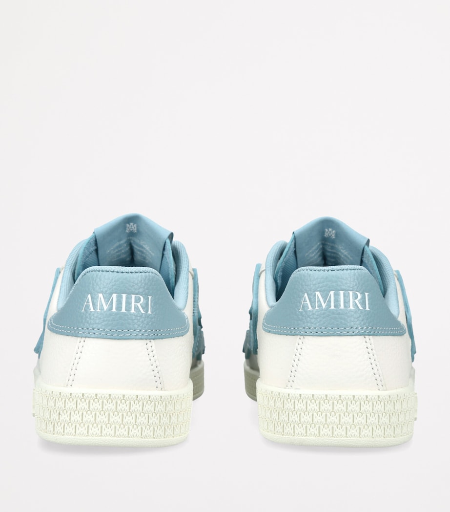 AMIRI Leather Pacific Bones Sneakers Pale Blue Image 2