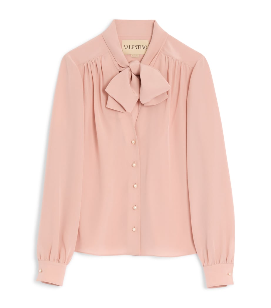 Silk Bow-Tie Blouse 0LZ Image 1