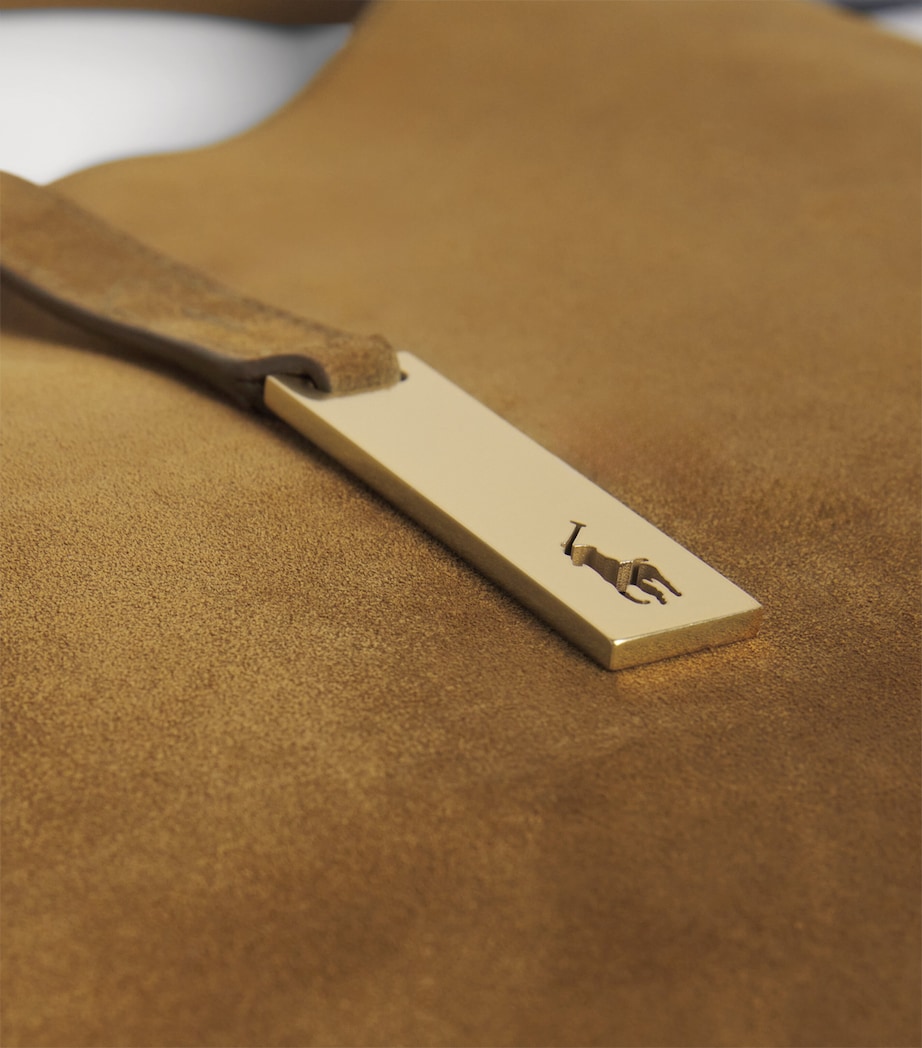 Medium Suede ID Shoulder Bag ARTICHOKE Image 5