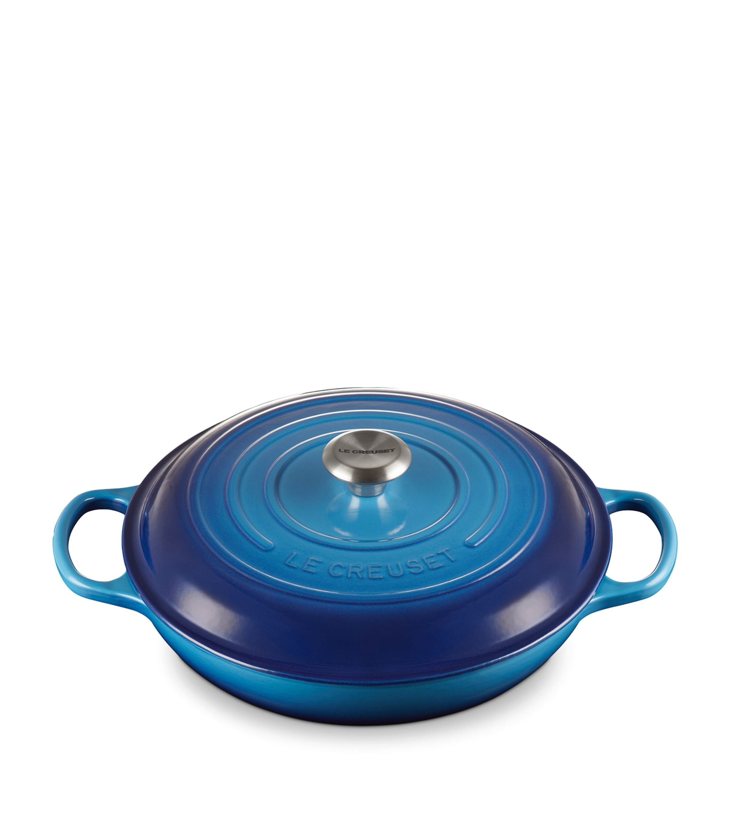 Le Creuset Signature Shallow Cast-iron Casserole Dish In Blue