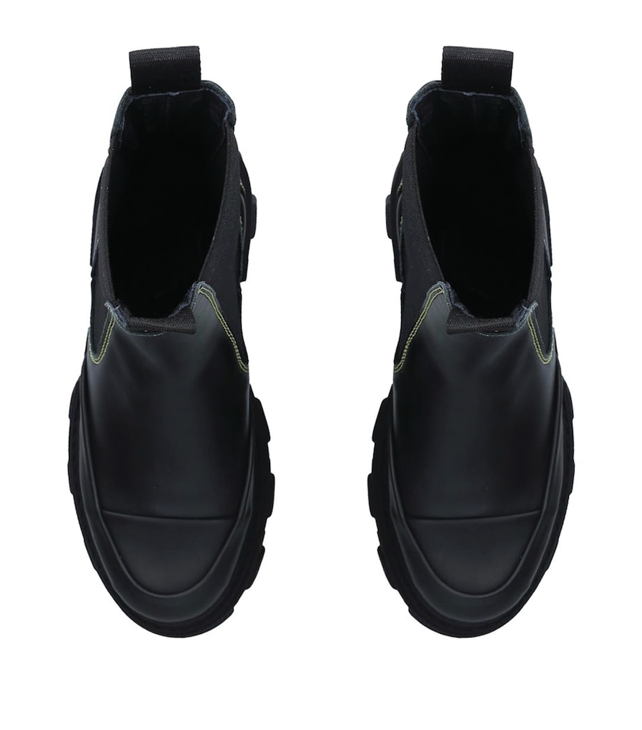 Leather XL Chelsea Boots BLACK Image 4