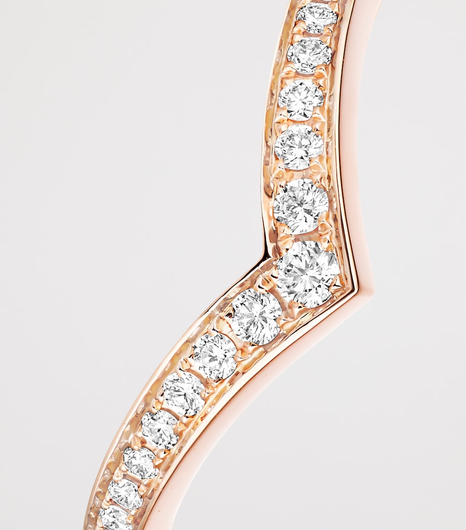 Messika Fiery Pink Gold and Pavé Diamond Wedding Ring Pink Gold Image 3