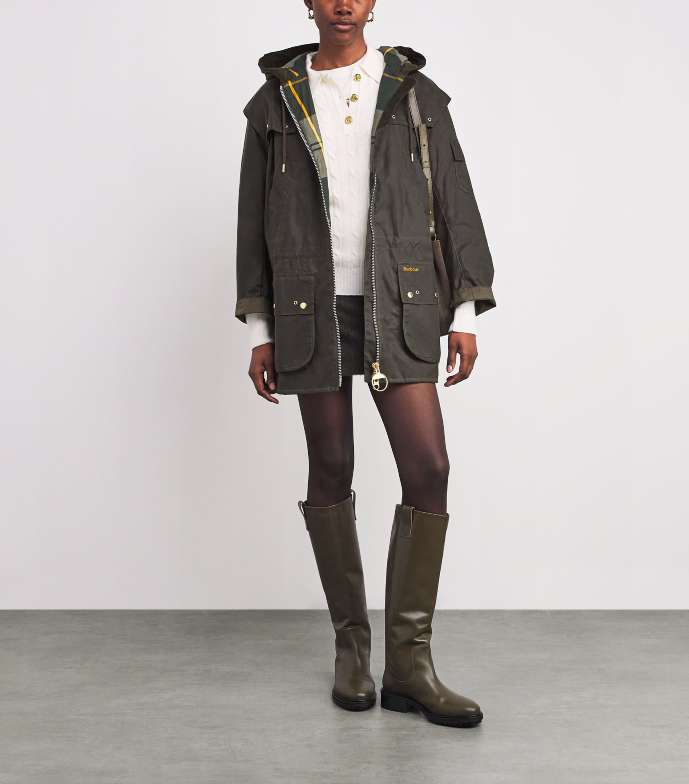 Waxed Aberford Jacket ARCHVE OLVE/ANC TRTN Image 2