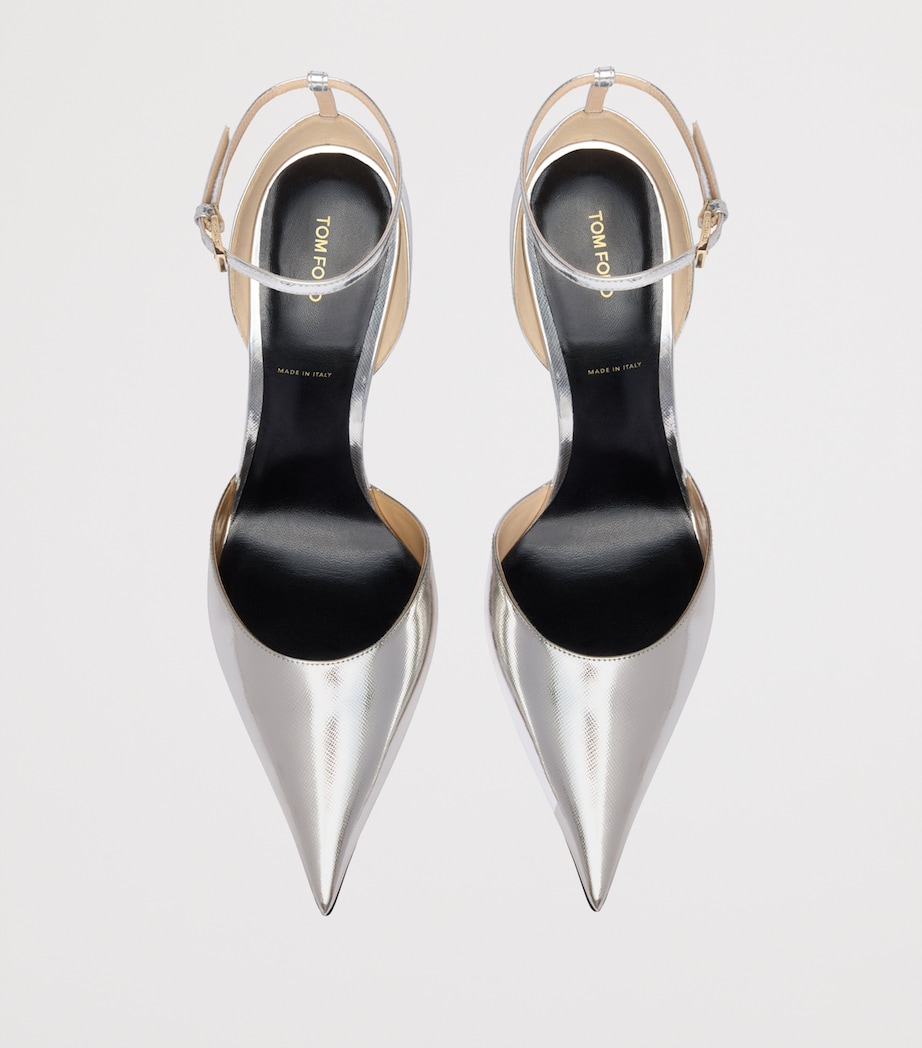 TOM FORD Metallic Leather Vertigo Mules 105 Taa Image 3