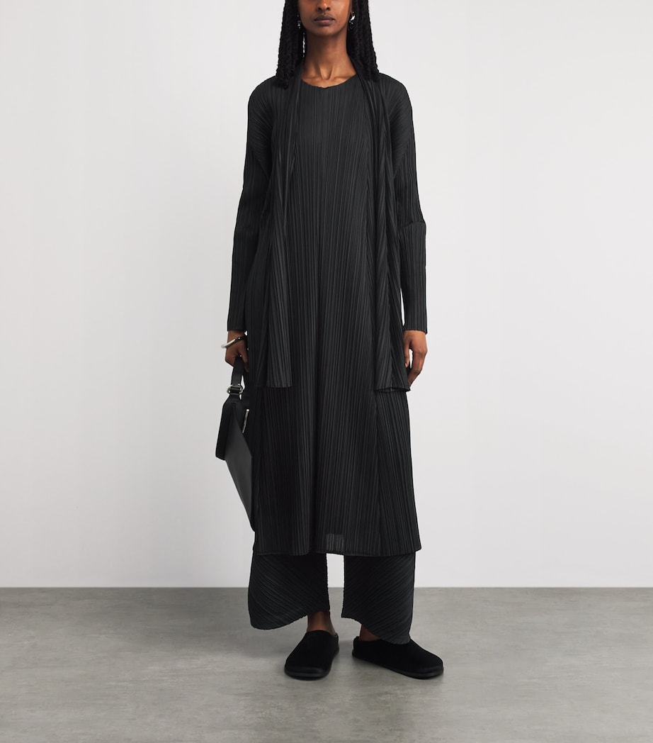 Pleats Please Issey Miyake Womens Mellow Pleats Cardigan Black Image 2