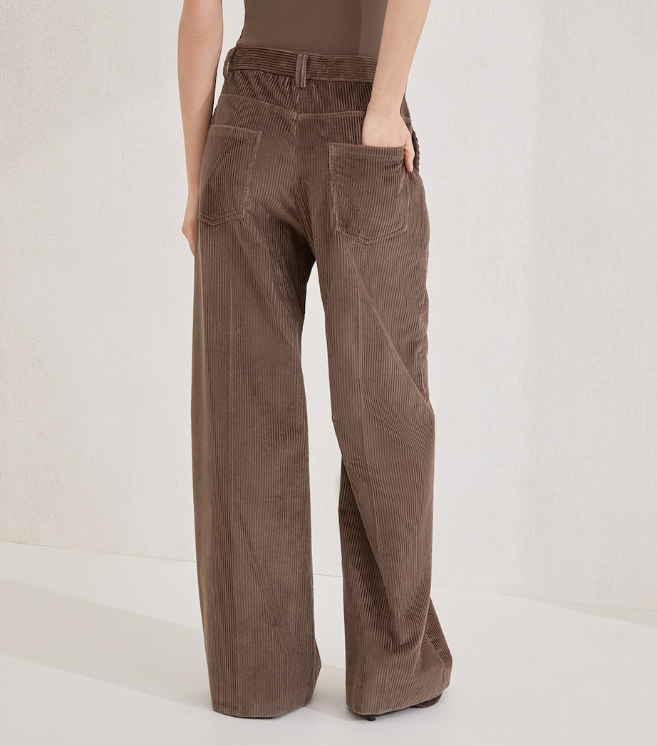 Corduroy Loose Trousers C649 Image 3