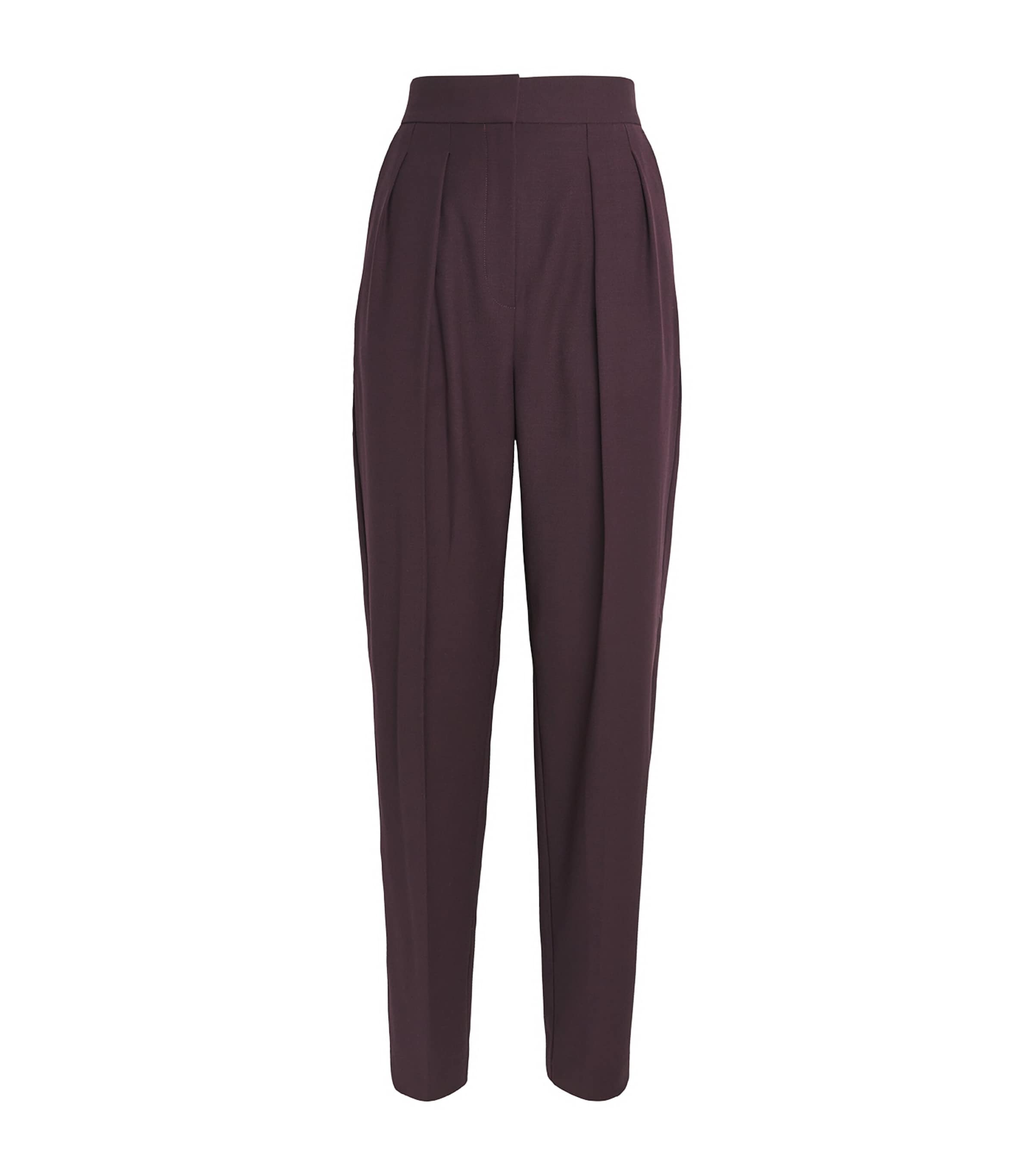 Roksanda Womens Satin Ragosta Tailored Trousers Burgundy Image 1