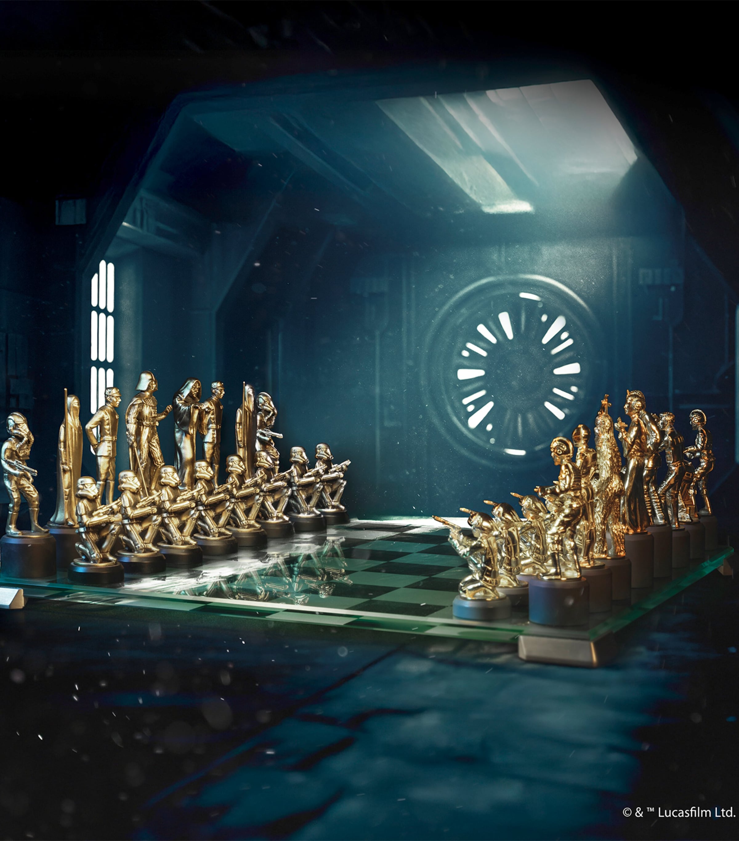 Royal Selangor Star Wars Chess Set Gold Image 5
