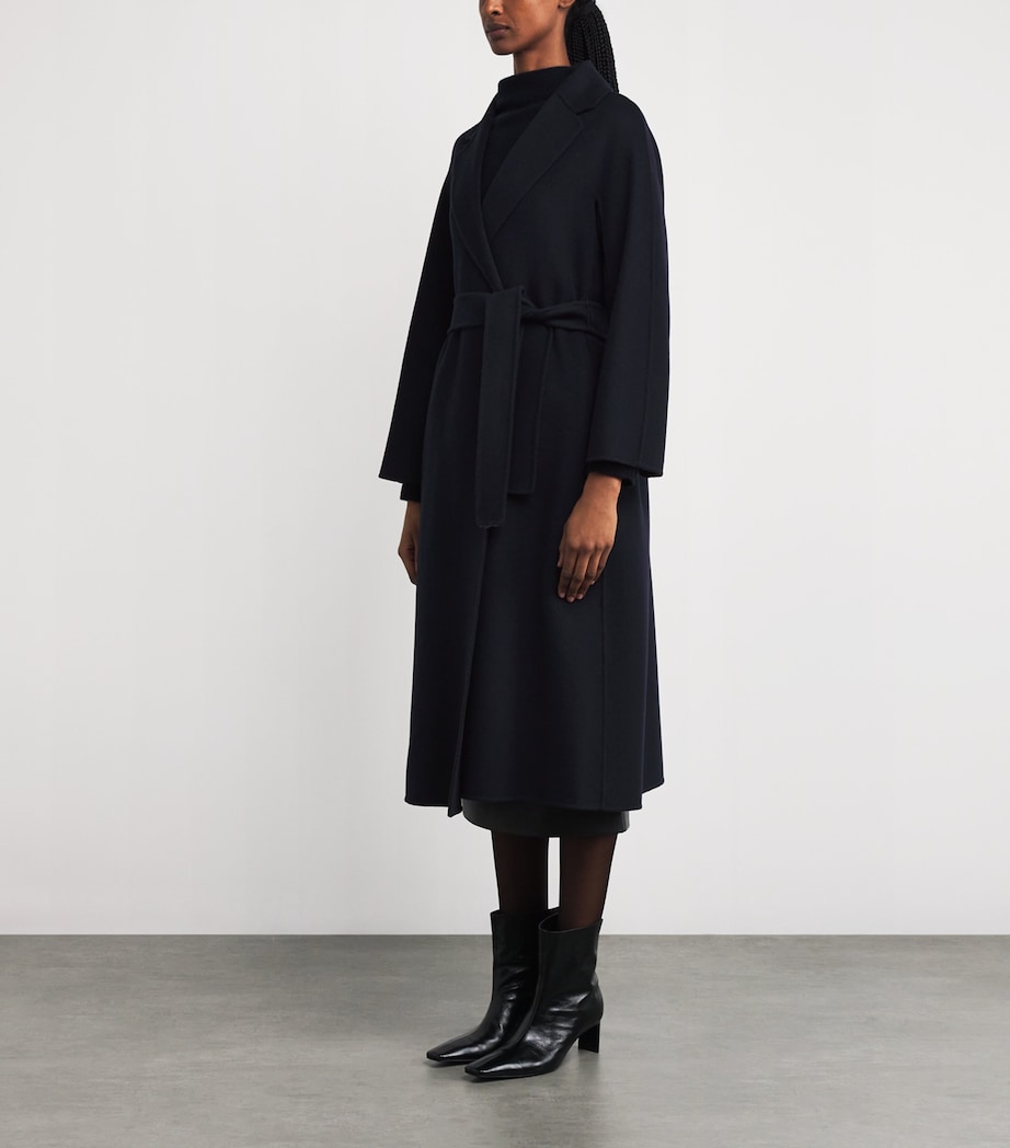 Virgin Wool Midi Wrap Coat MIDNIGHTBLUE Image 3