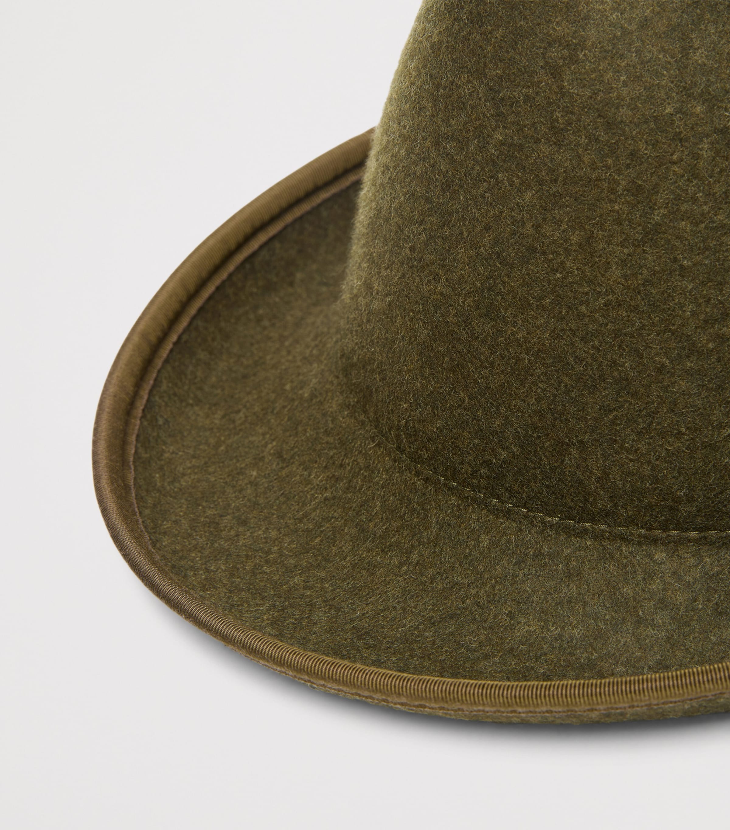Weekend Max Mara Wool Fedora Hat Kaki Image 4