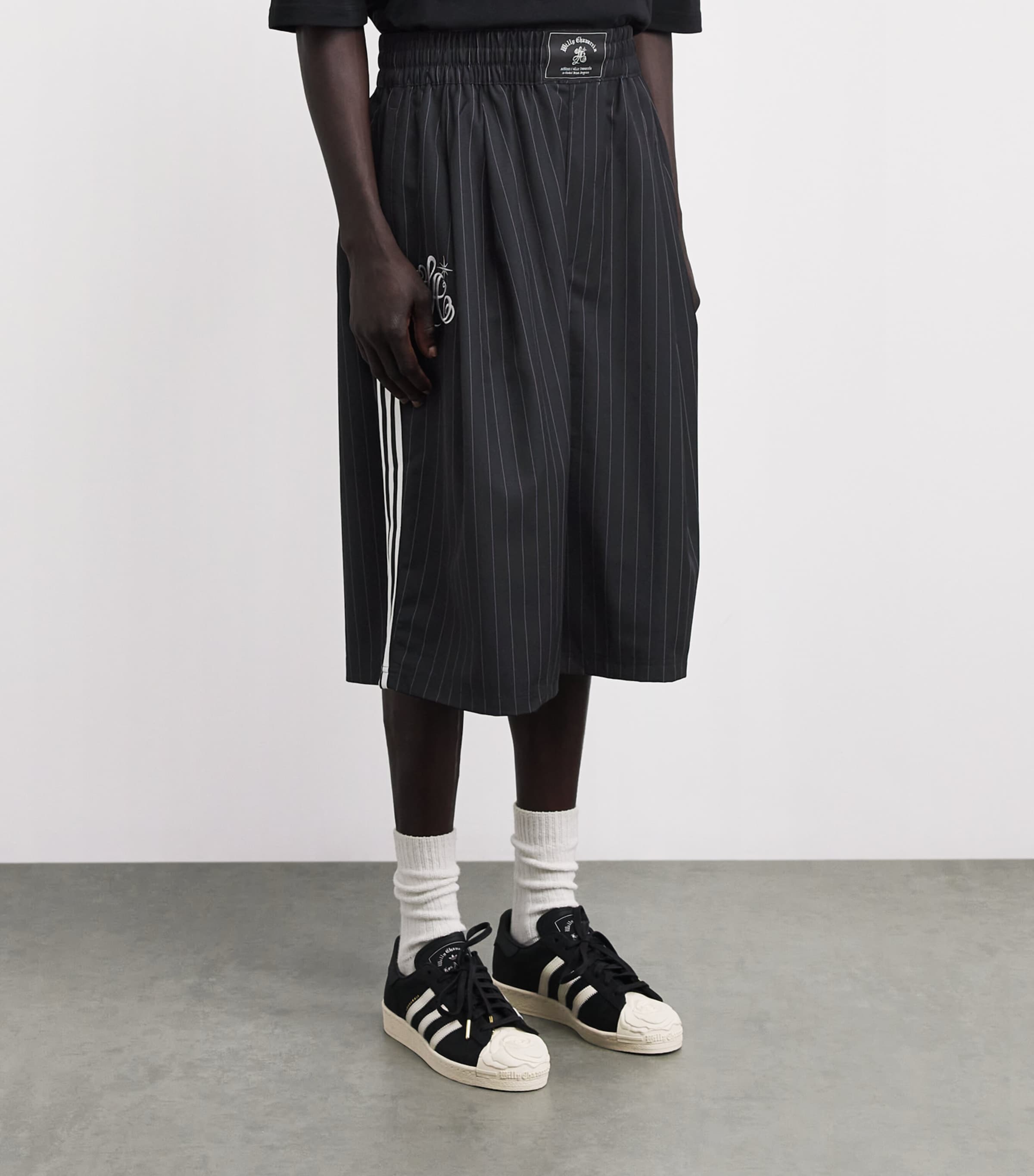 Willy Chavarria Multi x adidas Originals Pinstripe Shorts | Harrods UK