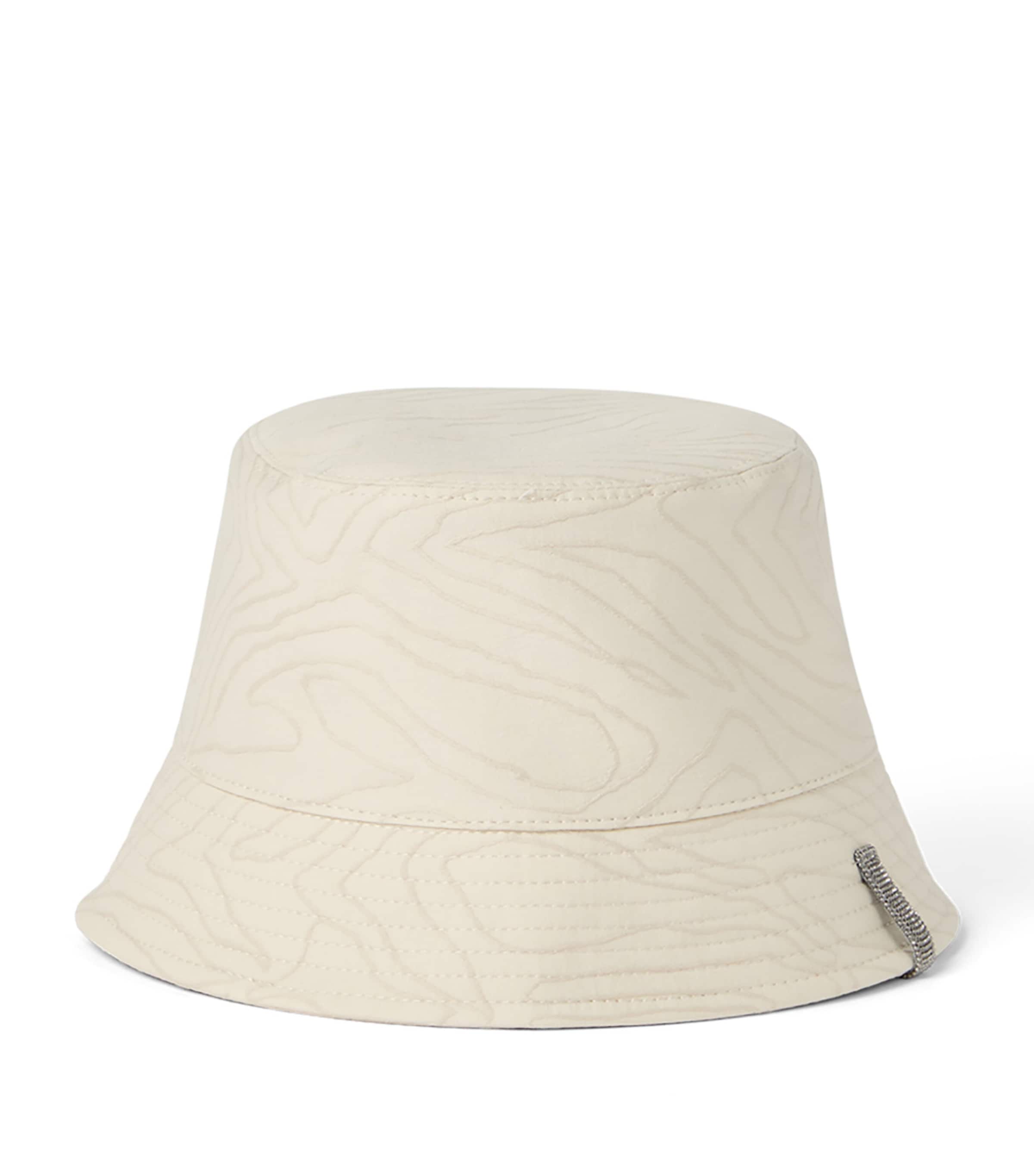 Brunello Cucinelli Cotton-blend Printed Bucket Hat In Beige