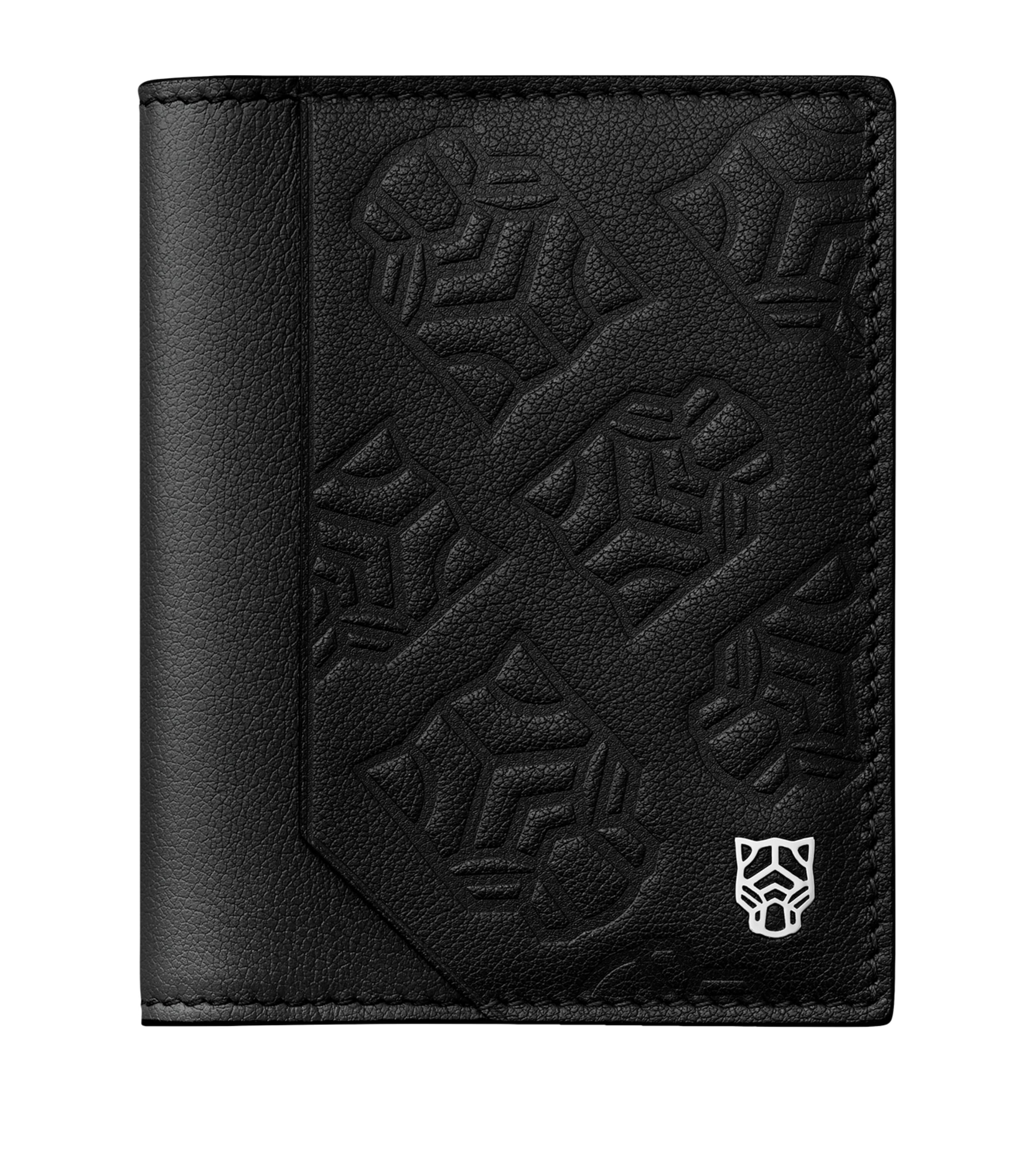 Leather Panthère de Cartier Bifold Card Holder BLACK Image 1