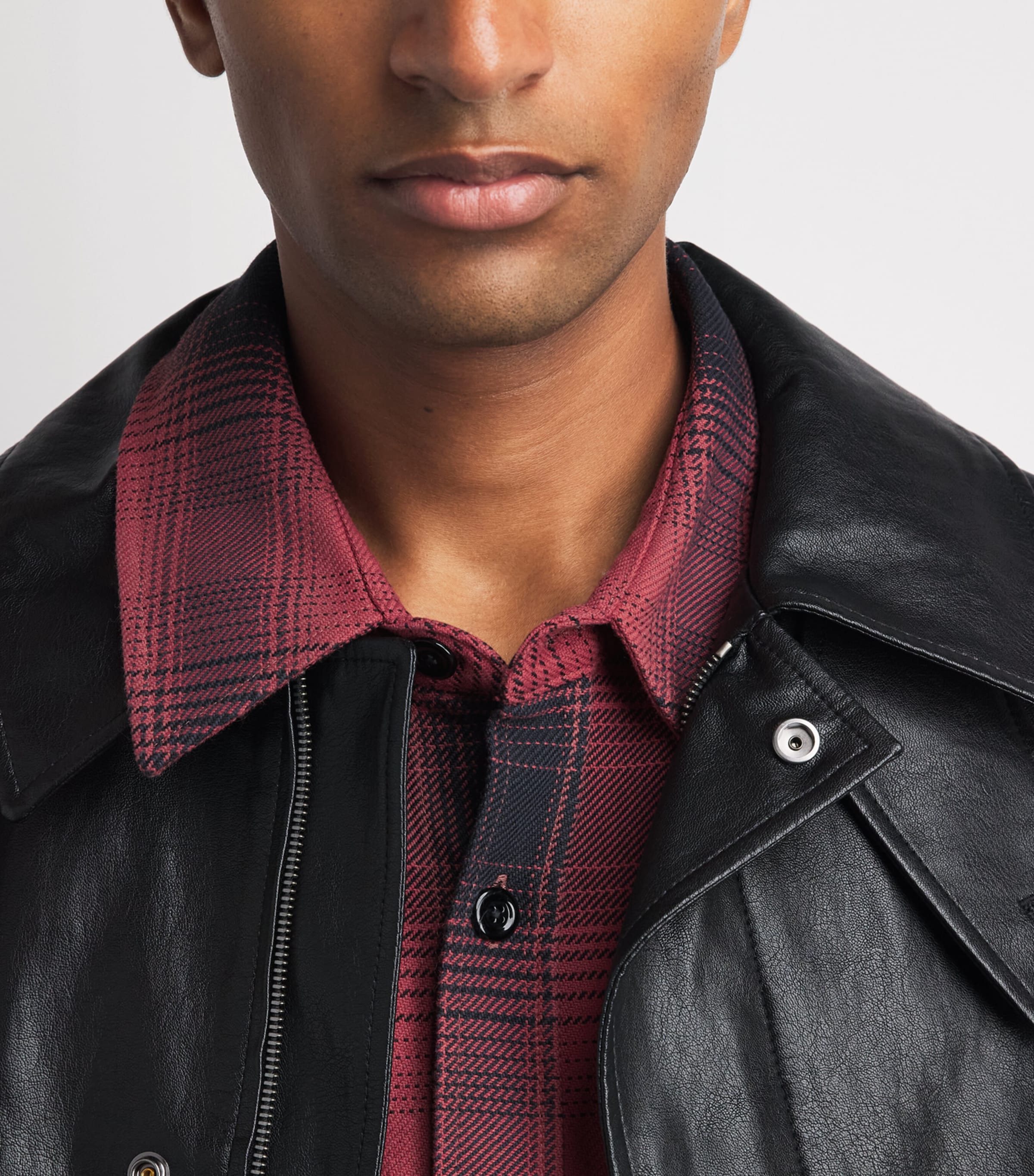 Our Legacy Mens Cotton Check Whoppin Shirt Bison Chck Ranch Ctn Image 3