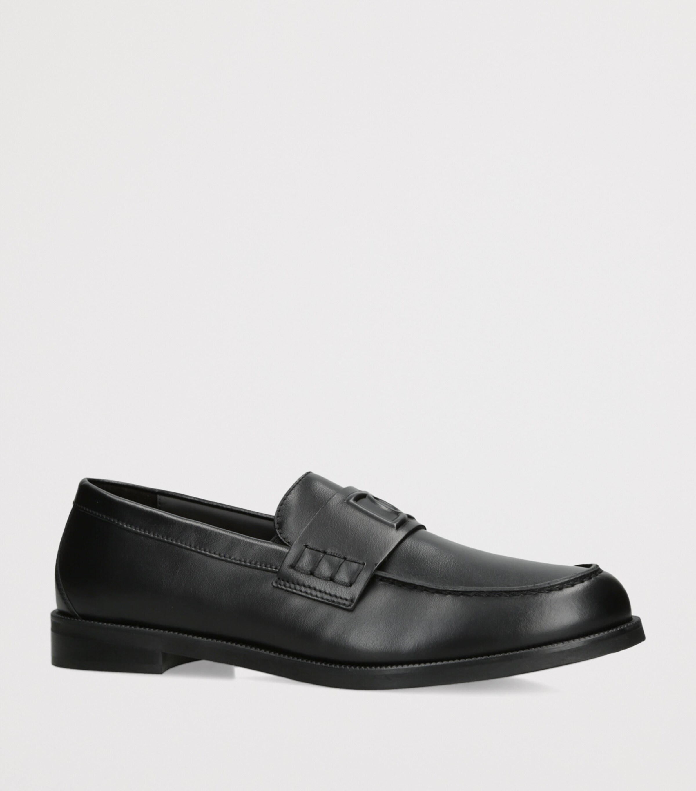 Leather Embossed DG Loafers BLACK Image 3