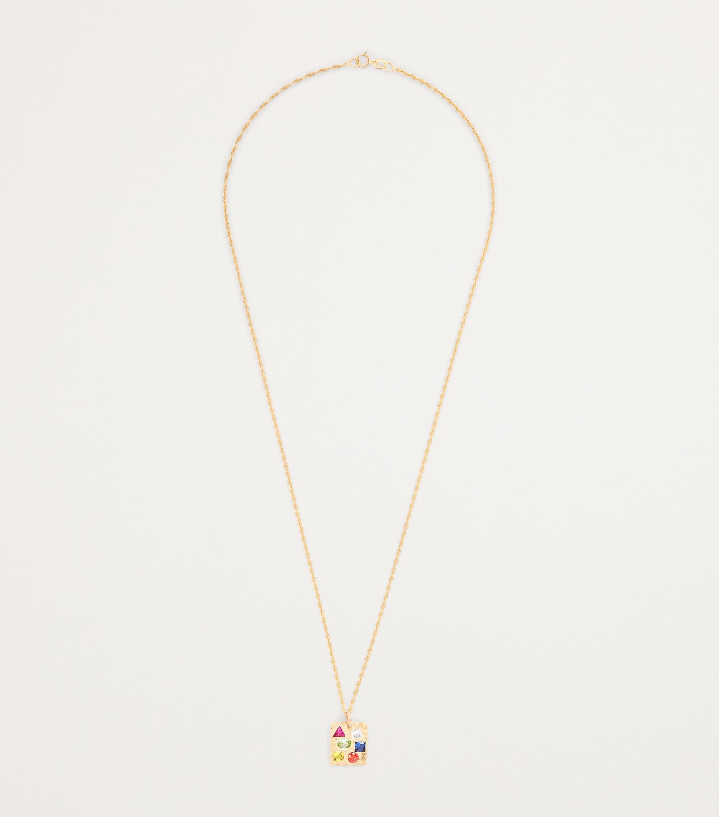 Bleue Burnham Gold and Sapphire Cottage Rose Garden Pendant Necklace Gold Image 3