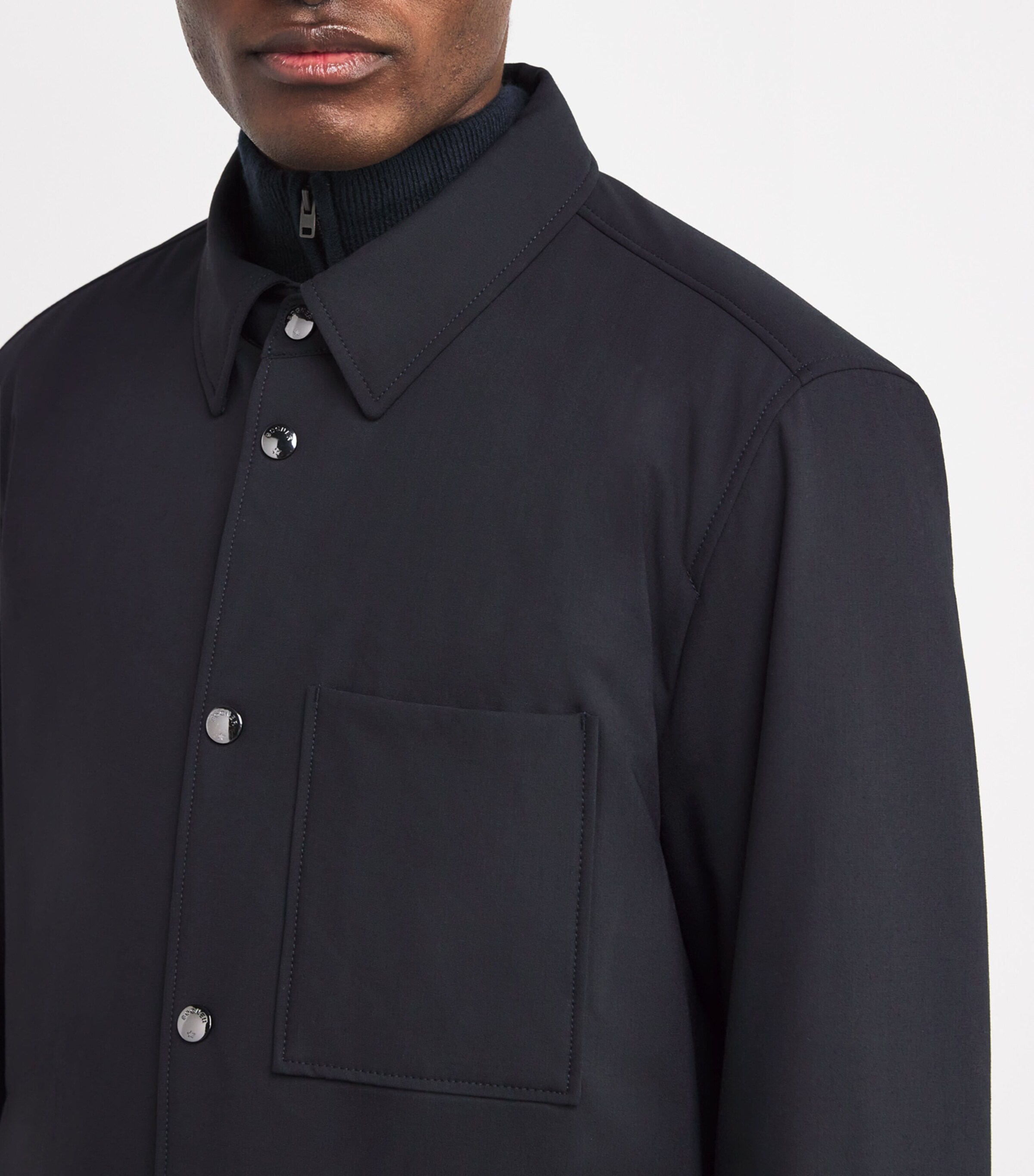 Bogner Mens Padded Olli Overshirt Navy Image 6