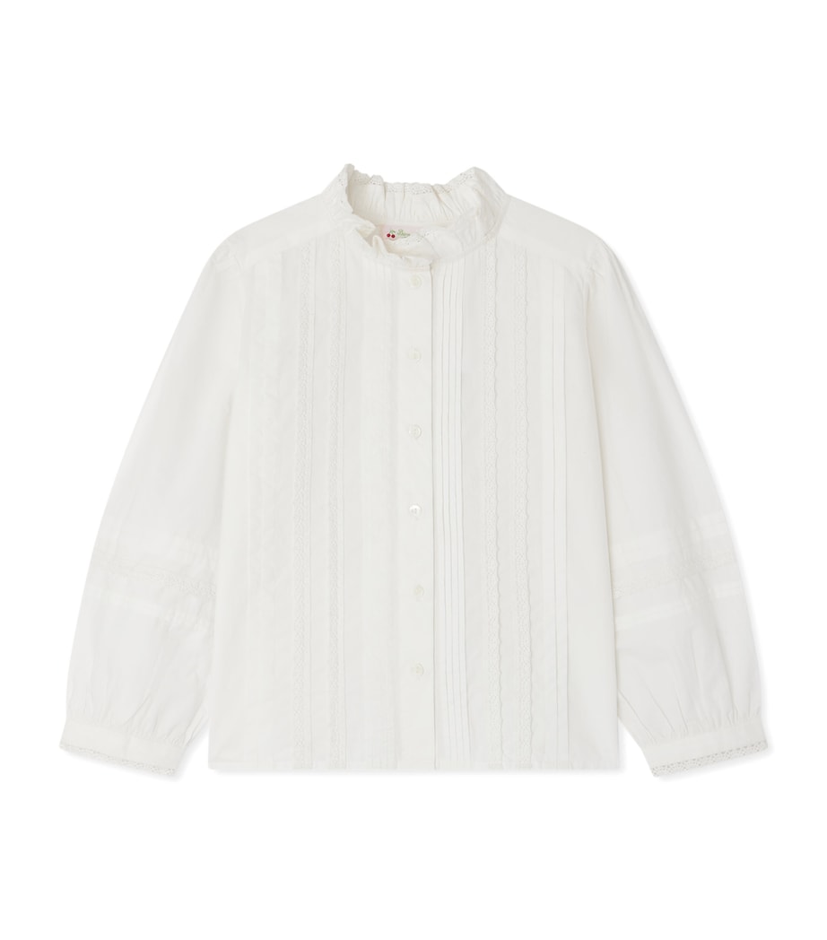 Cotton Poplin Emelia Blouse (10-14 Years) BLANC LAIT Image 1
