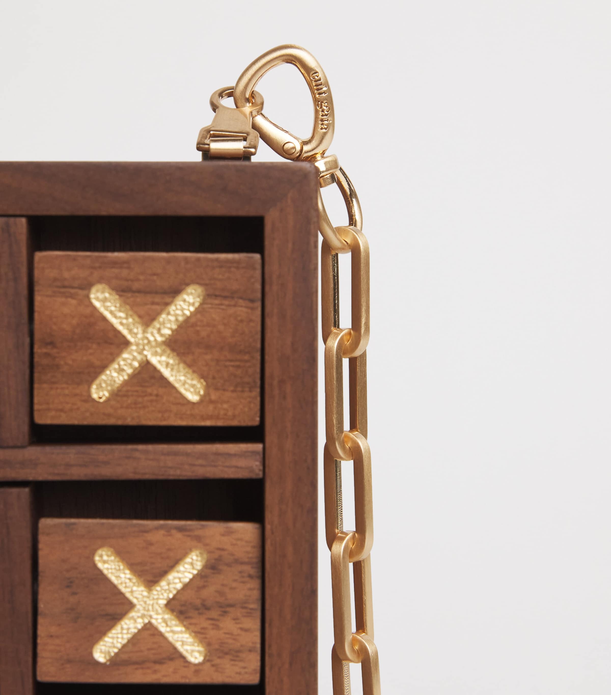 Cult Gaia Tic Tac Toe Clutch Bag Walnut Image 6