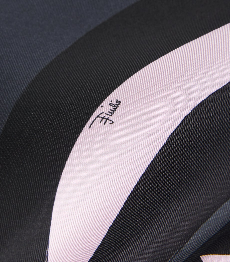 Silk Wide-Leg Trousers 023/BLACK PINK Image 6