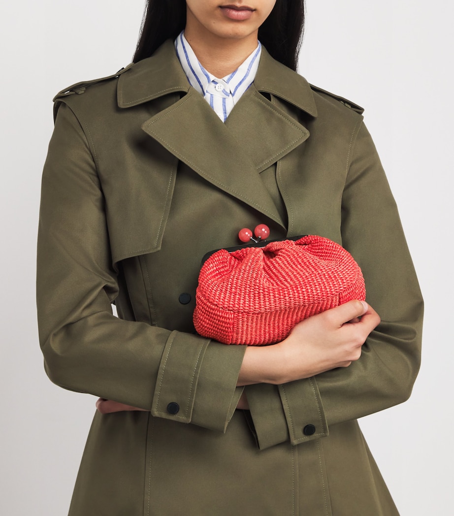 Small Raffia-Effect Pasticcino Bag RED Image 5