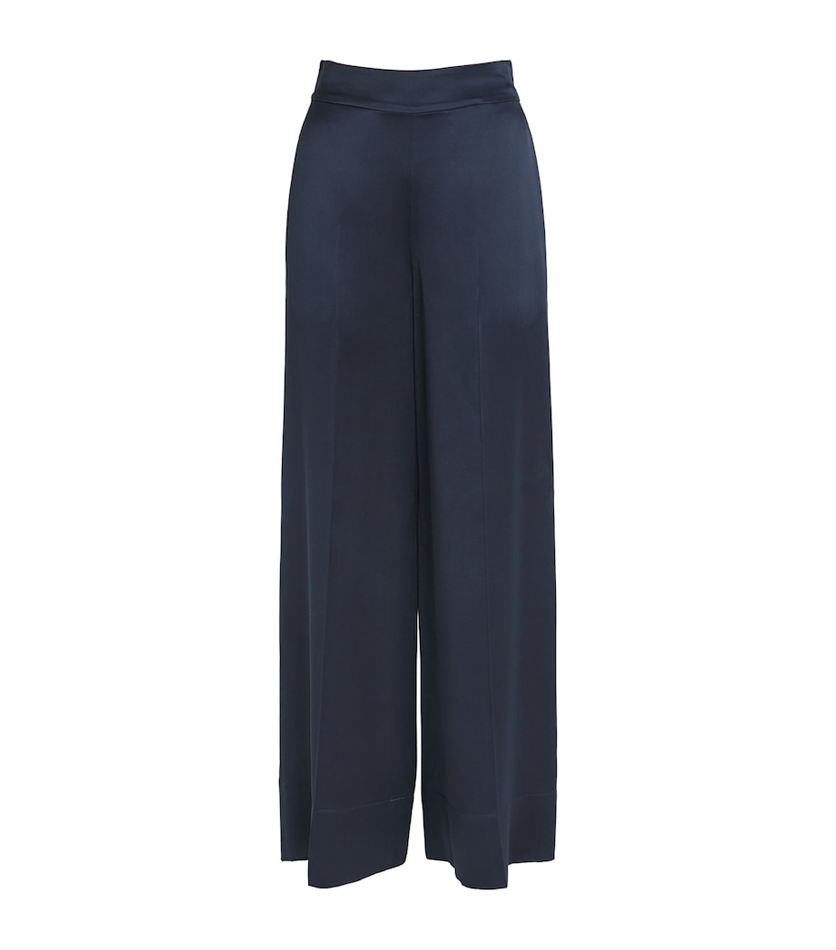 Joseph Womens Satin Dijon Tailored Trousers Indigo Image 1
