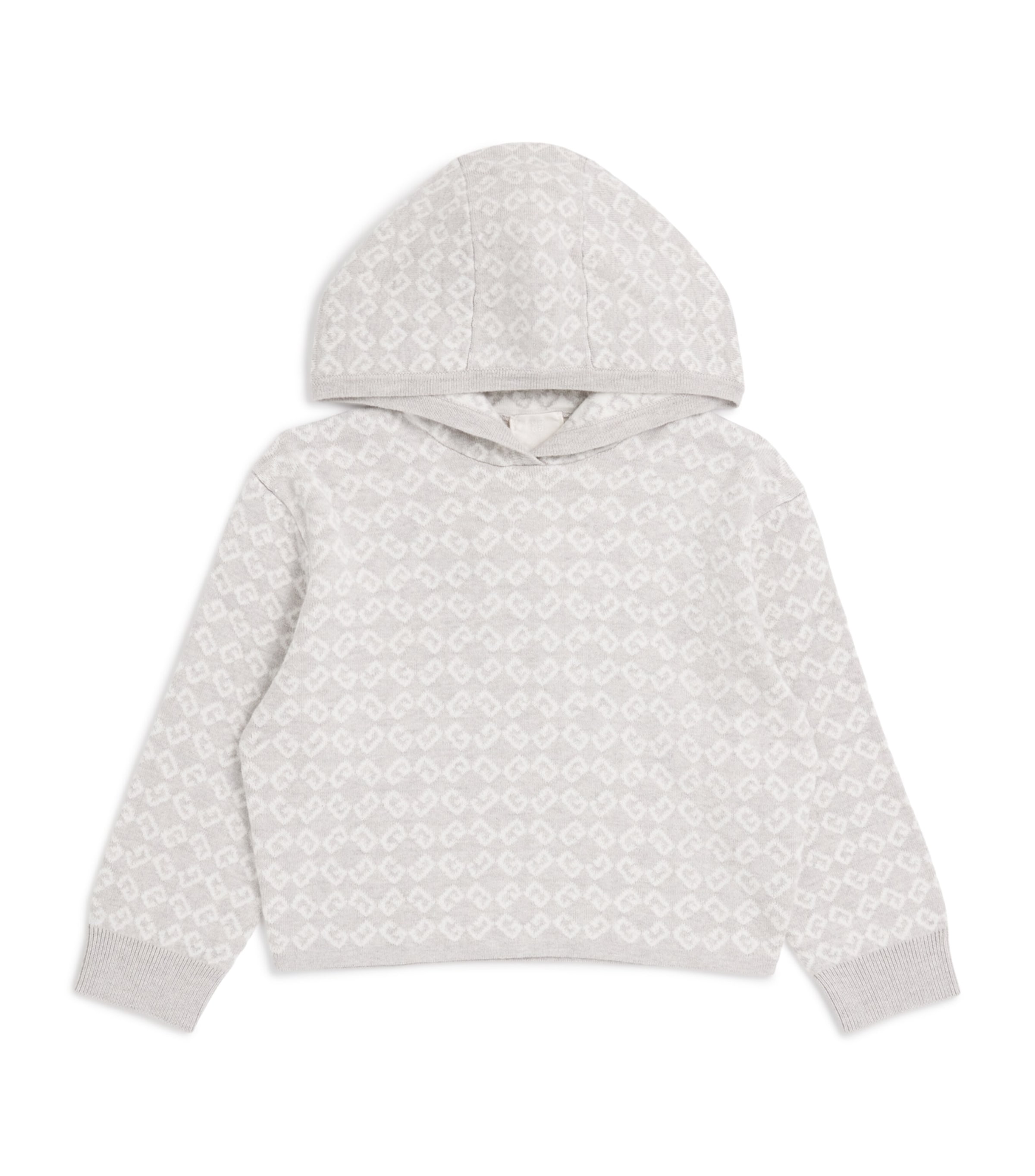 Givenchy Knitted 4g Hoodie In Gray