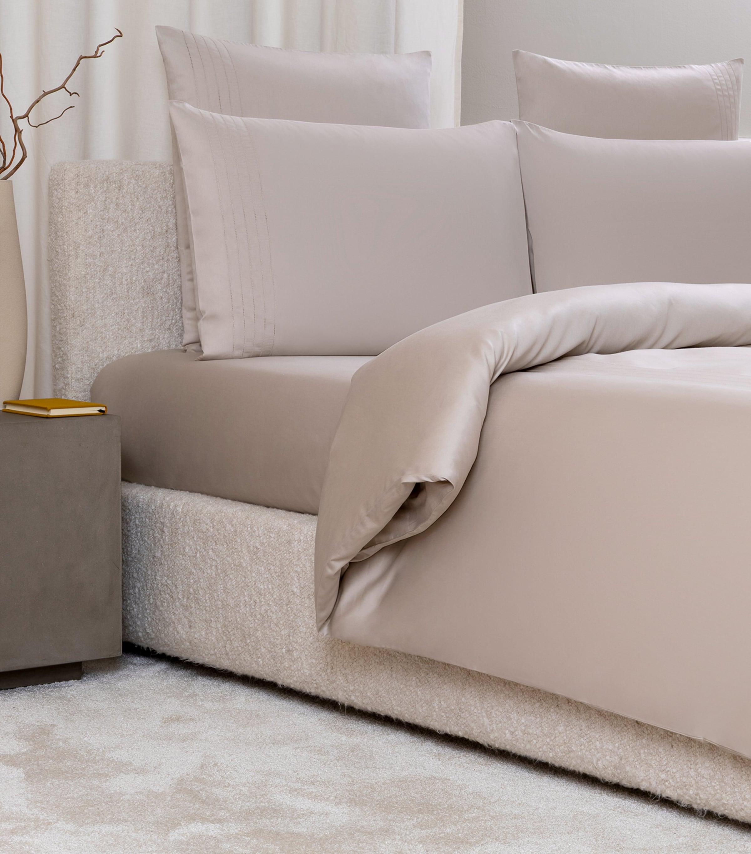 Frette Lush Ajour Duvet Cover (260cm x 240cm) Greige Image 5