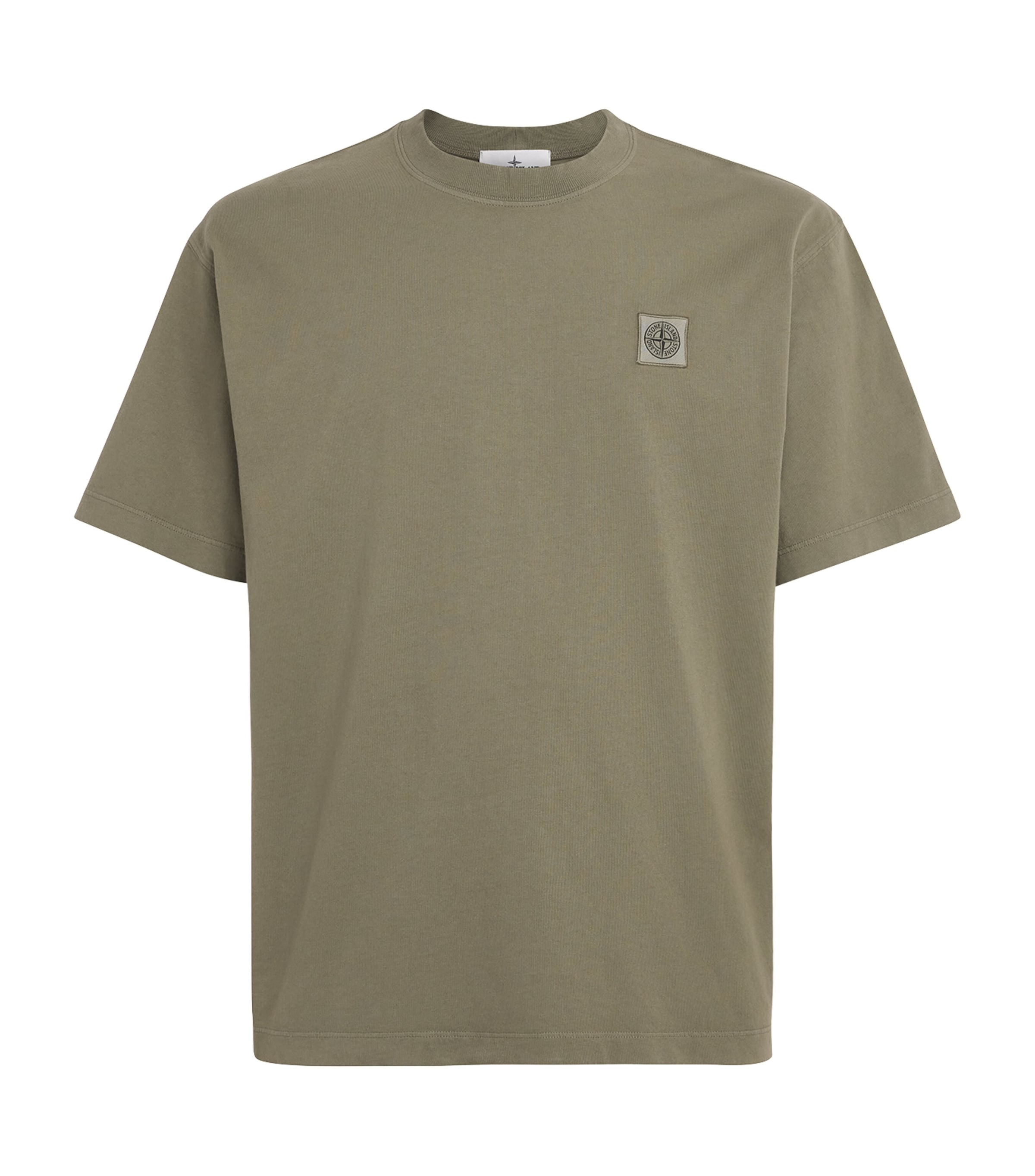 Stone Island Mens Organic Cotton Logo T-Shirt Image 1