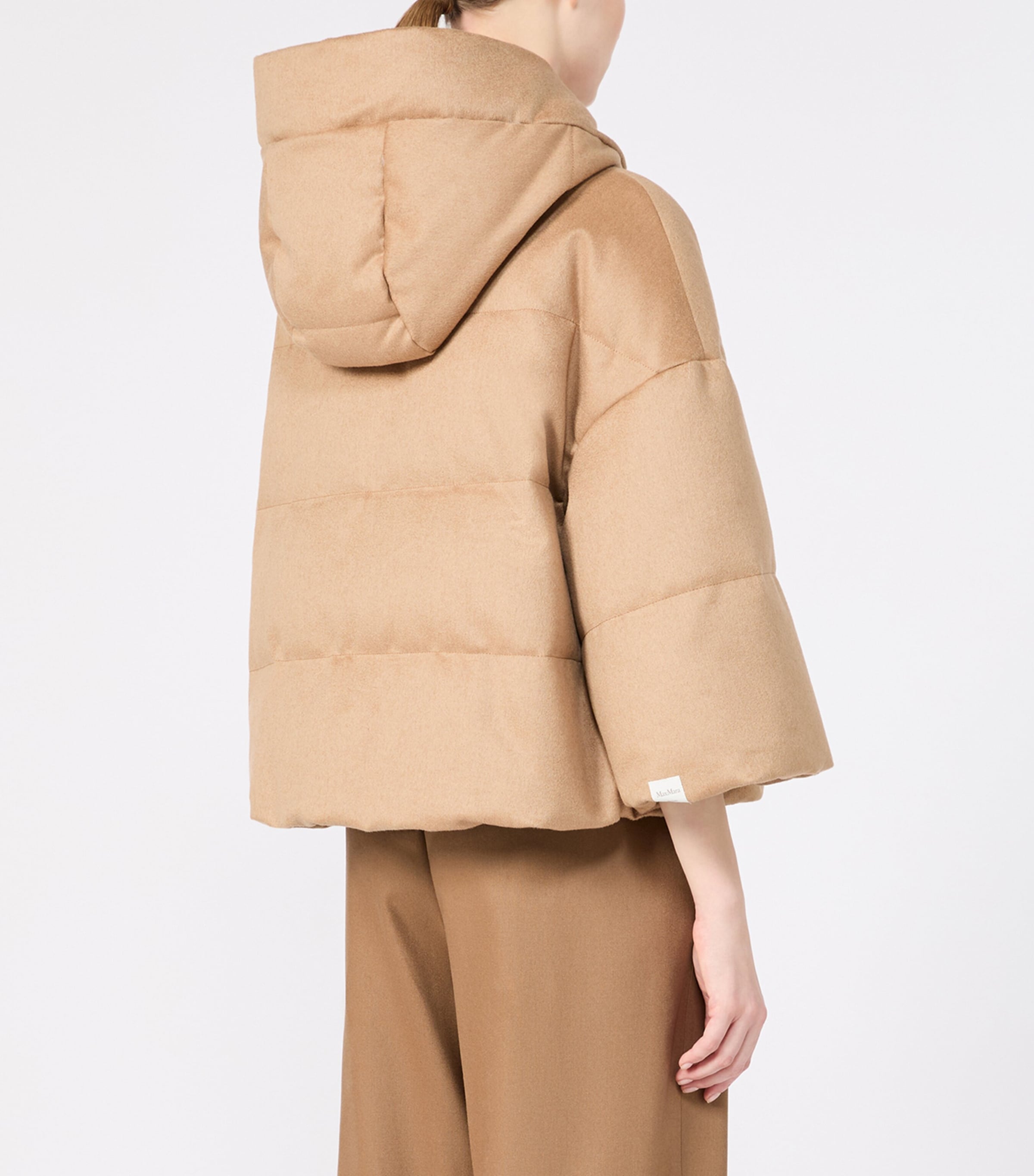 Max Mara Womens Reversible Hooded Puffer Jacket Beige Image 3