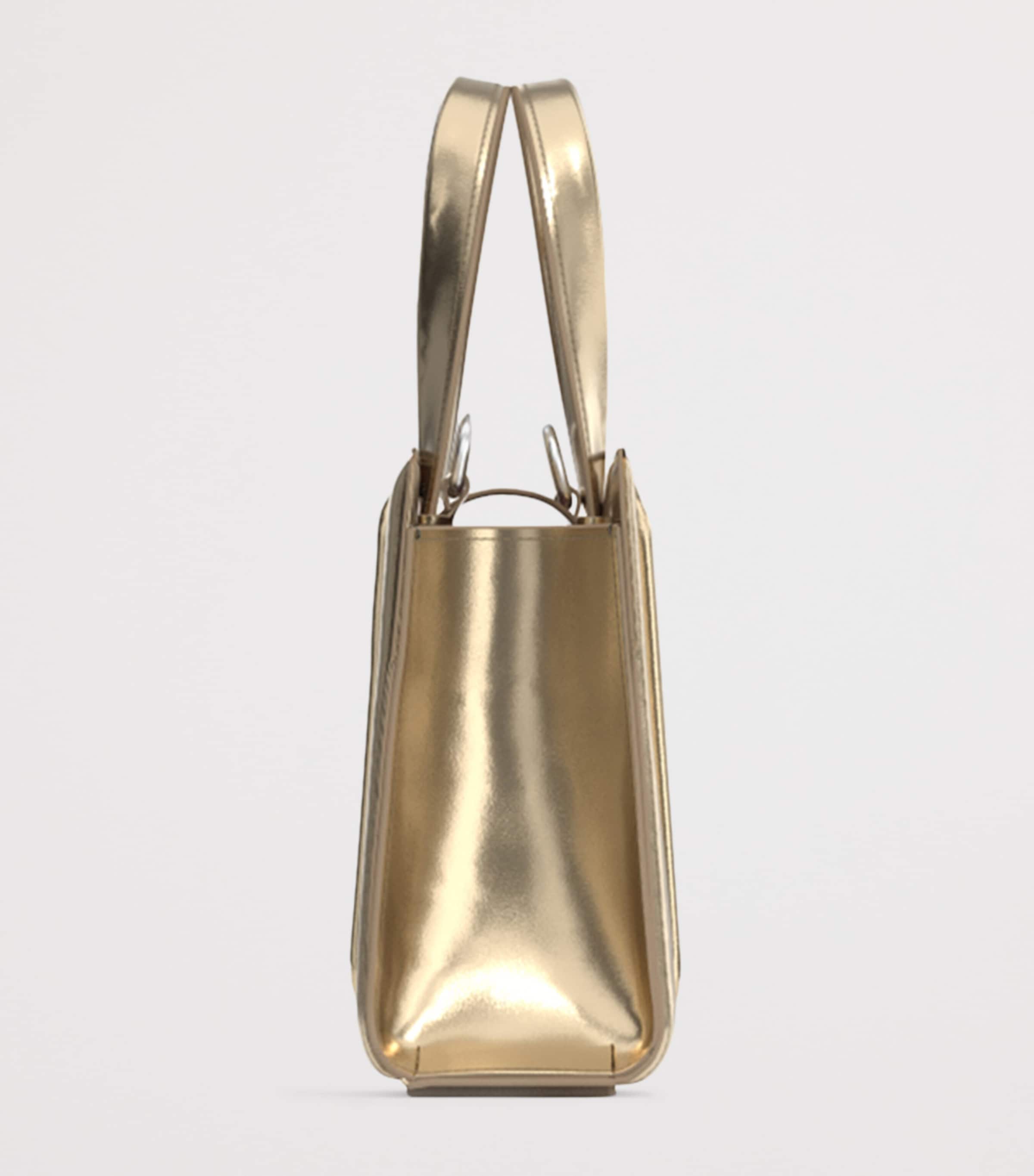 Max Mara Metallic Leather Whitney Bag 2 Top-Handle Bag Light Gold Brown Image 5