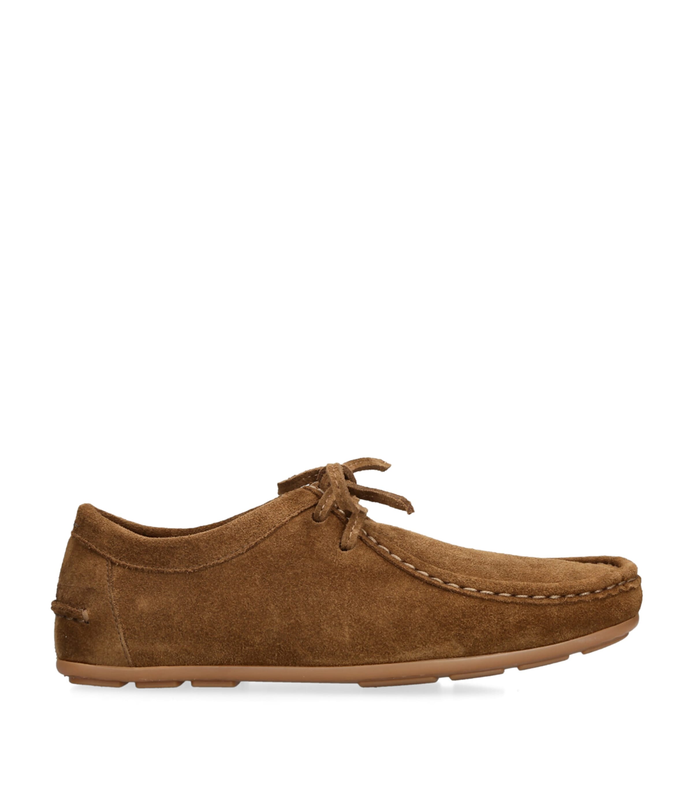 Bally Suede Cleante Driving Shoes In Brown