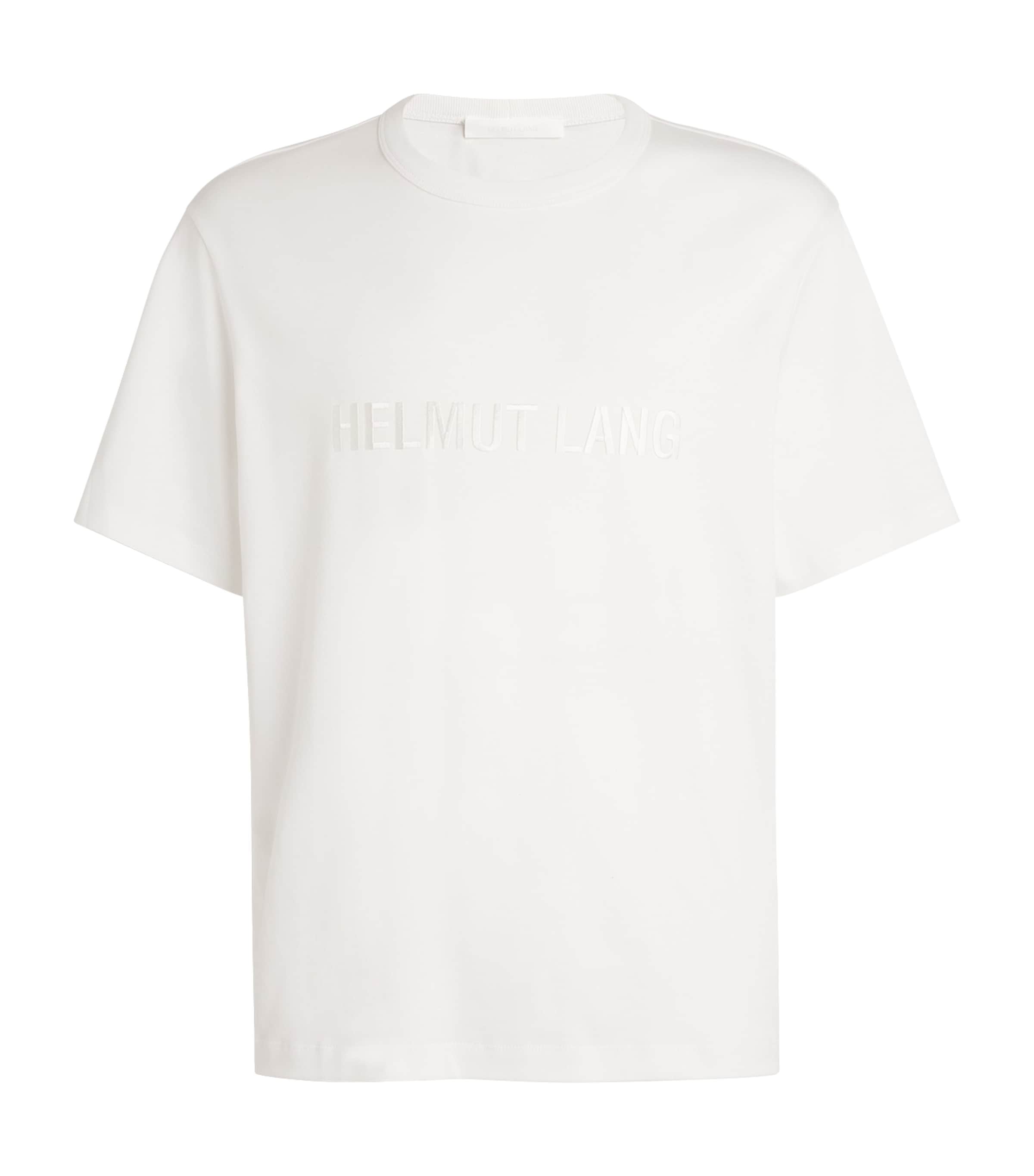 Helmut Lang Mens Embroidered Logo T-Shirt White Image 1
