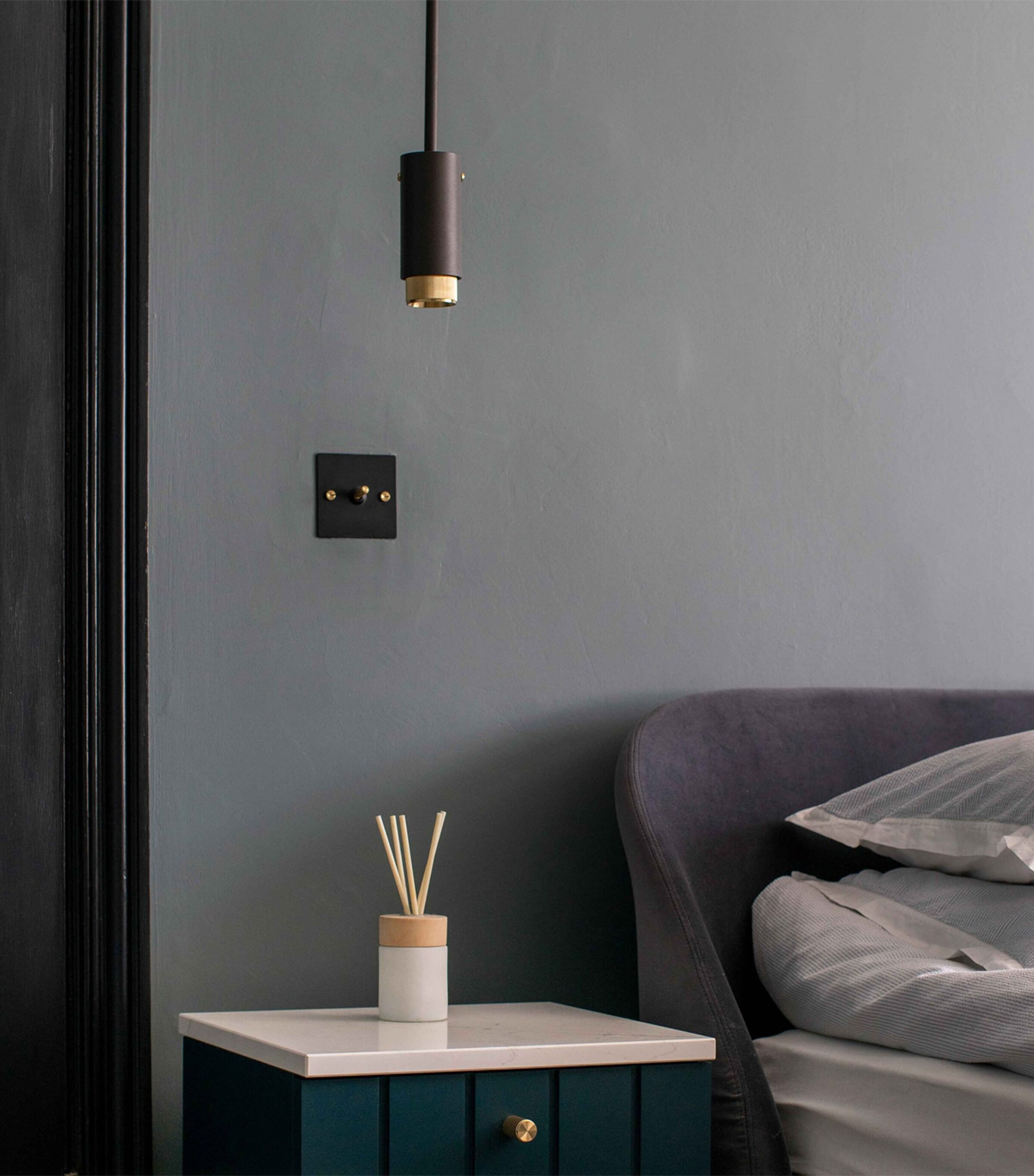 Buster + Punch Graphite Aluminium Exhaust Pendant Brass Image 7