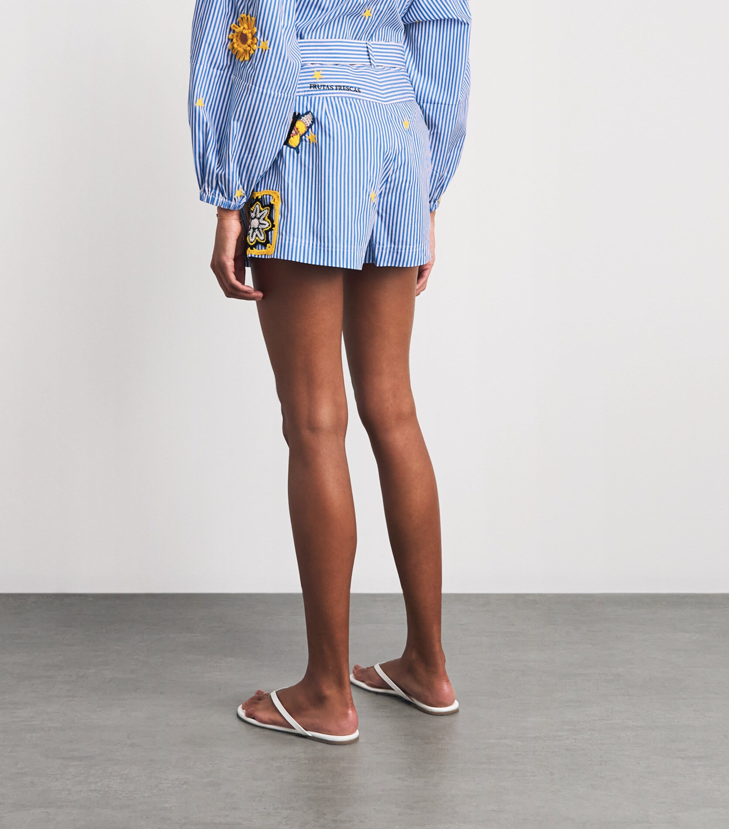 Camilla Womens Cotton Appliquéd Shorts Magic Of The Mercado Image 5