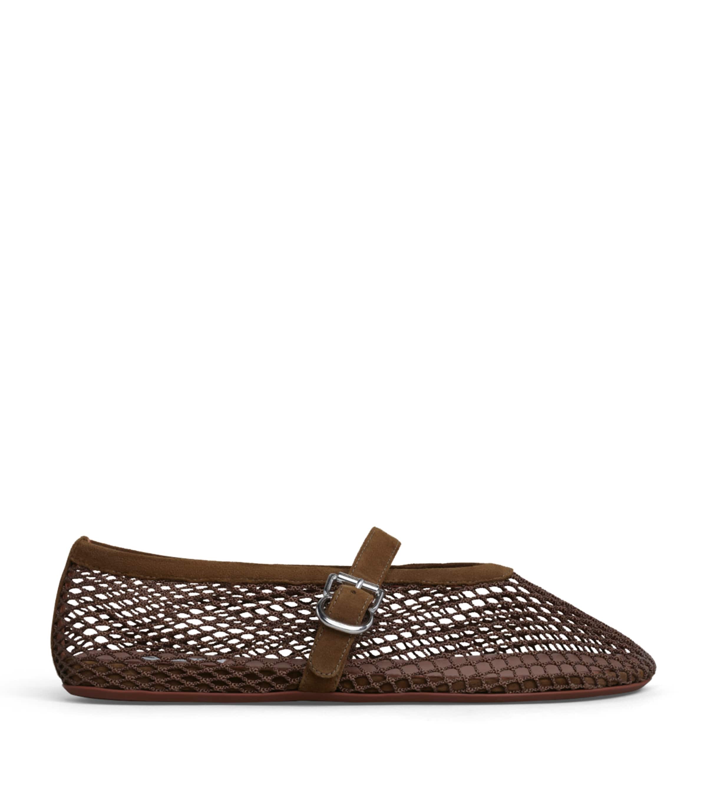 Alaïa Mesh Ballet Flats Vert Kaki Image 1
