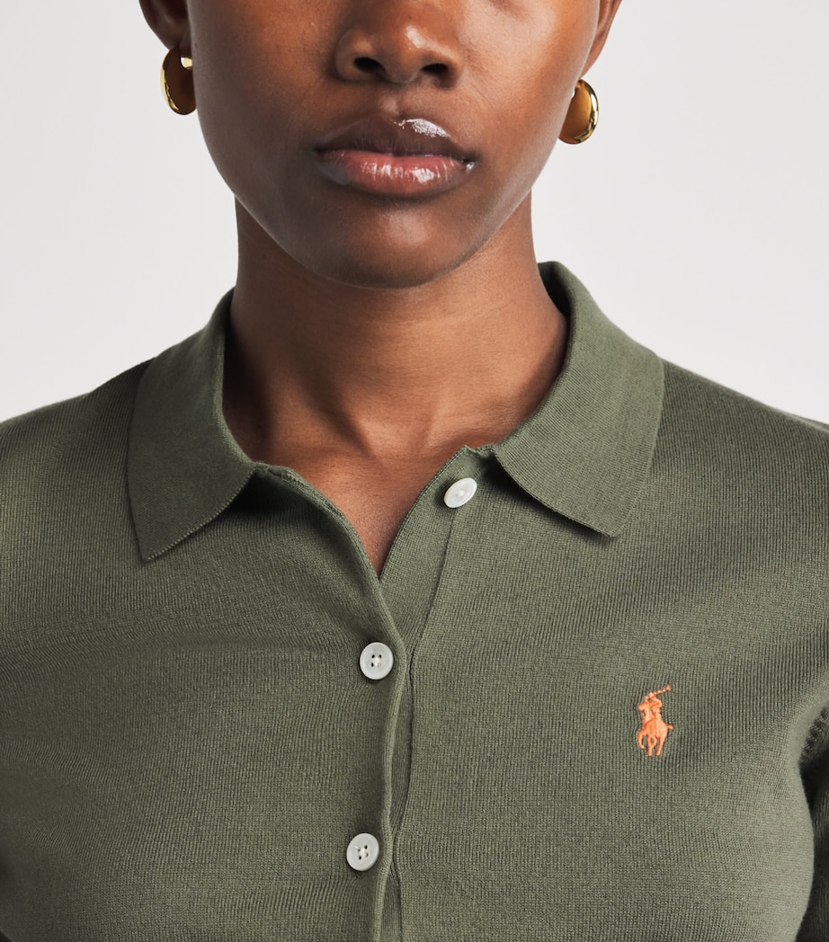 Polo Ralph Lauren Womens Polo Cardigan Dense Olive Image 3