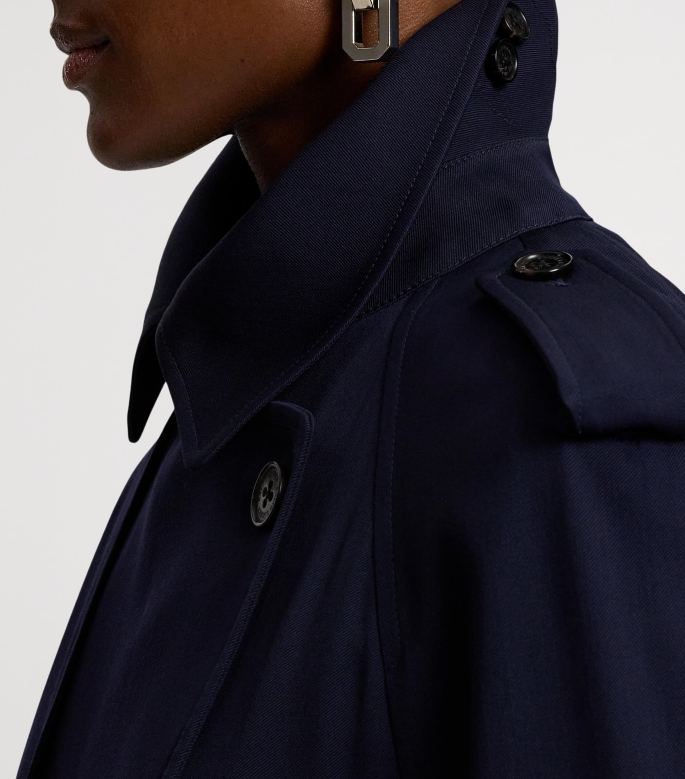 Wool-Blend Alecia Trench Coat NAVY-410 Image 13